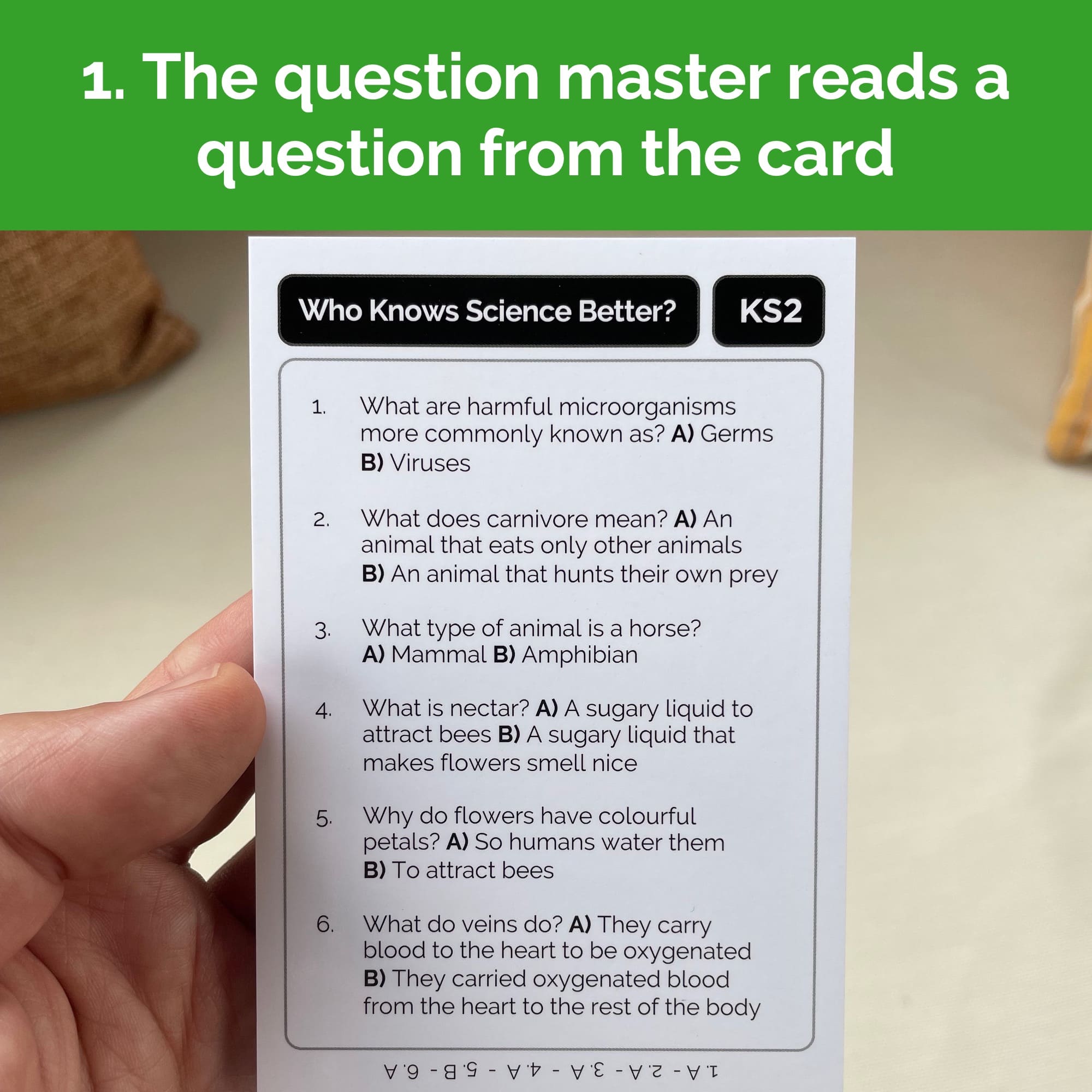 Who Knows Science Better Kids & Family Card Quiz Game - QUOKKA