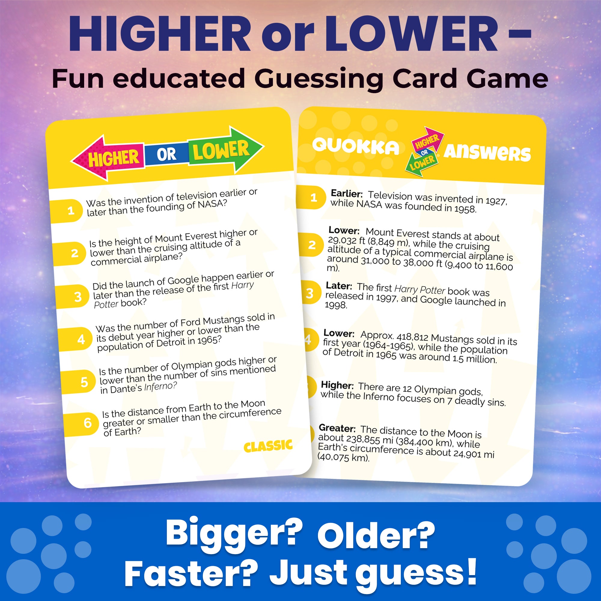 Higher or Lower Board Game | Family Card Game