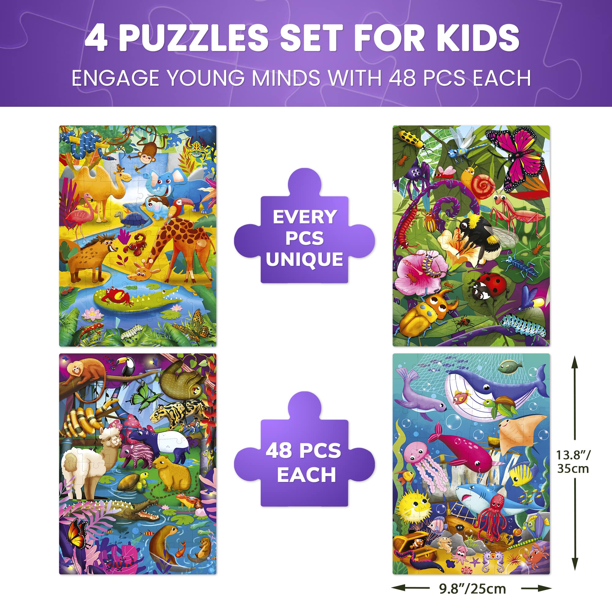 4 Set Puzzles for Kids