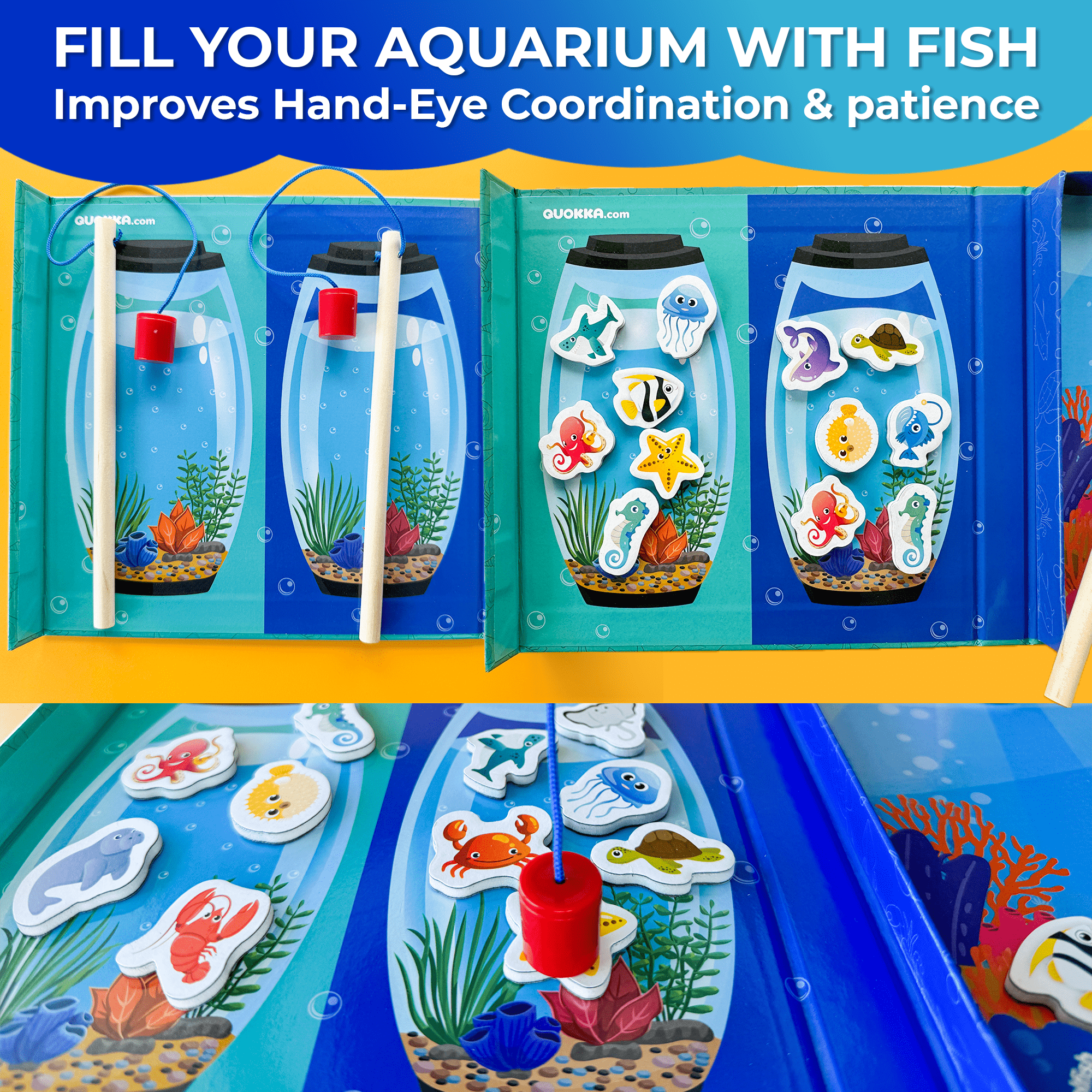 QUOKKA Fishing & Memory Game for Kids