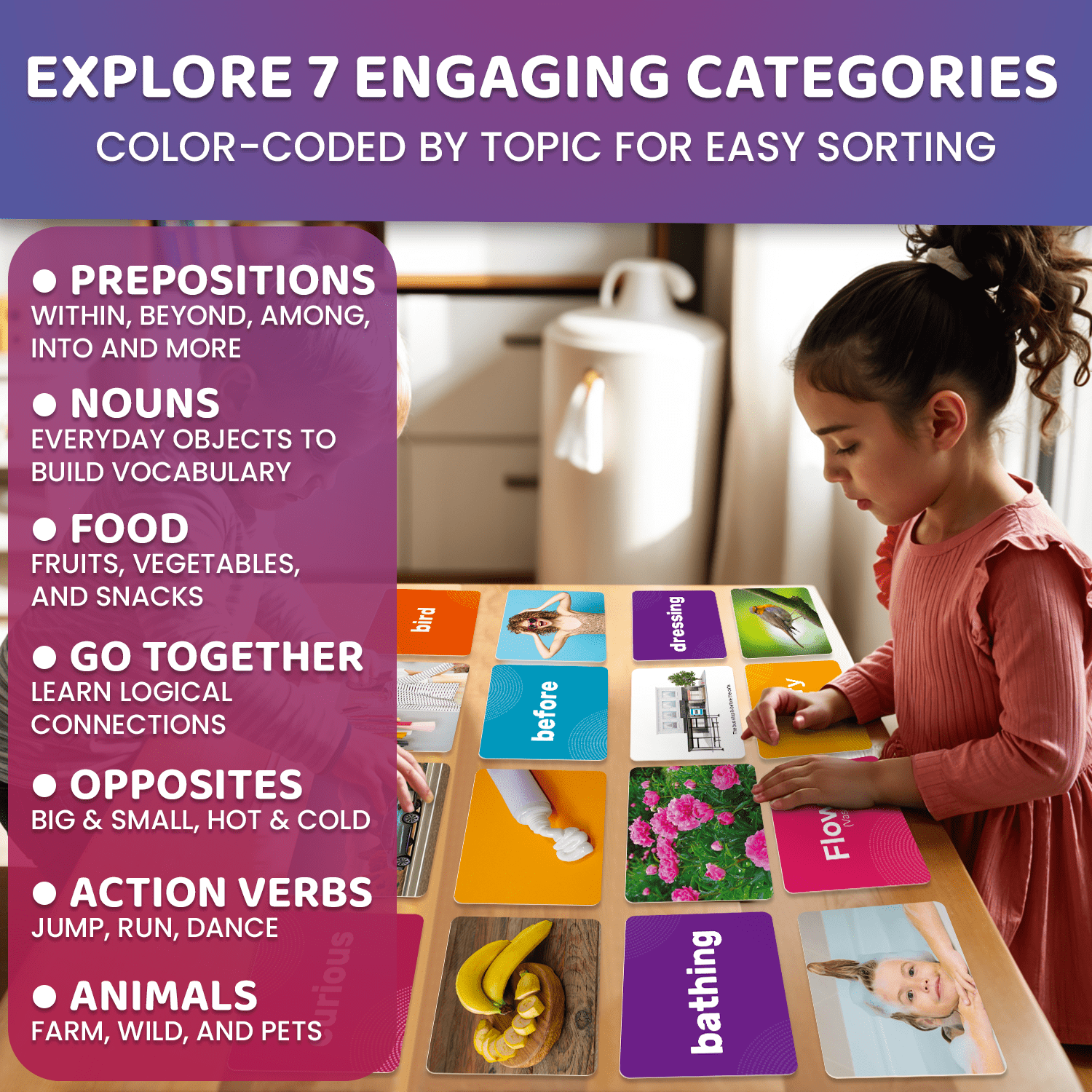 Real-Life Large Preschool Flash Cards for Speech Therapy