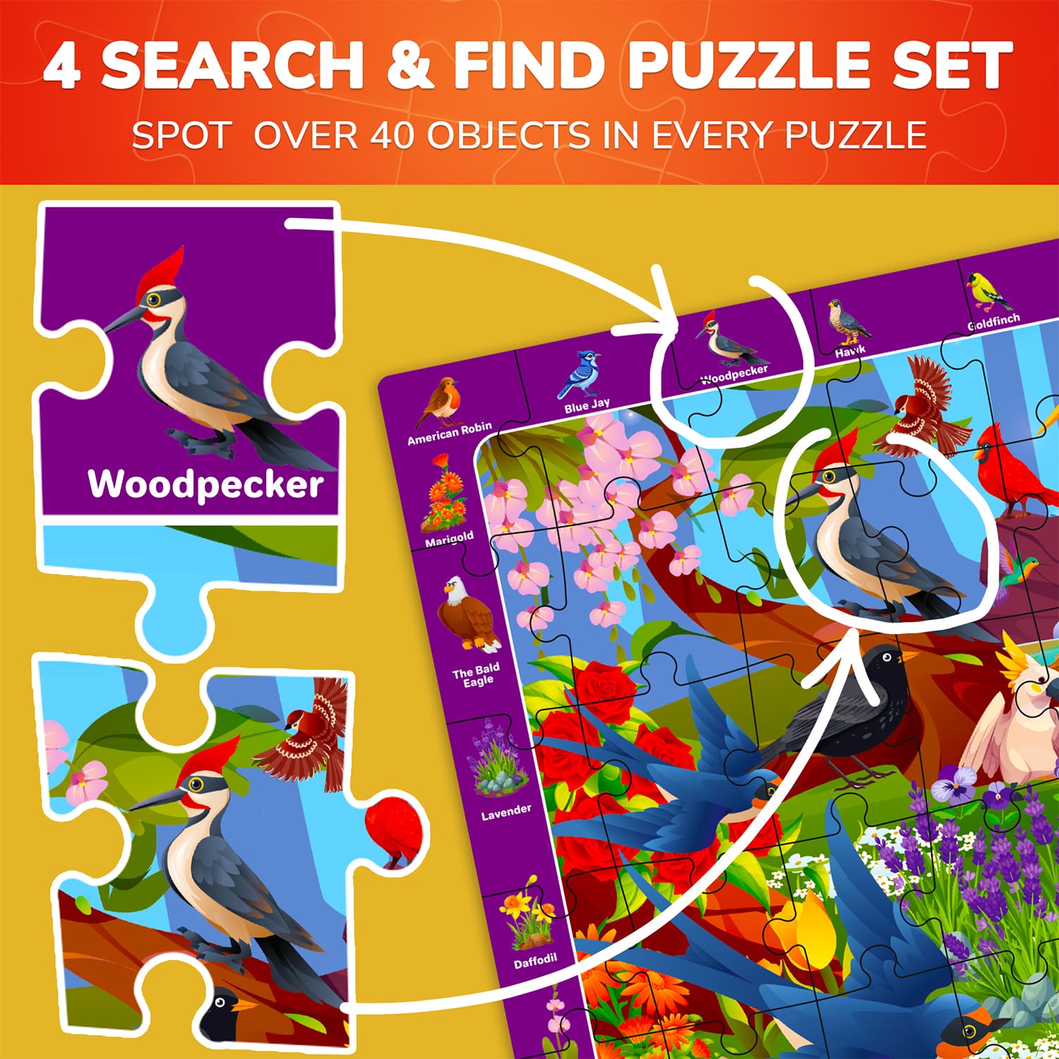 60 Piece Search and Find Puzzle