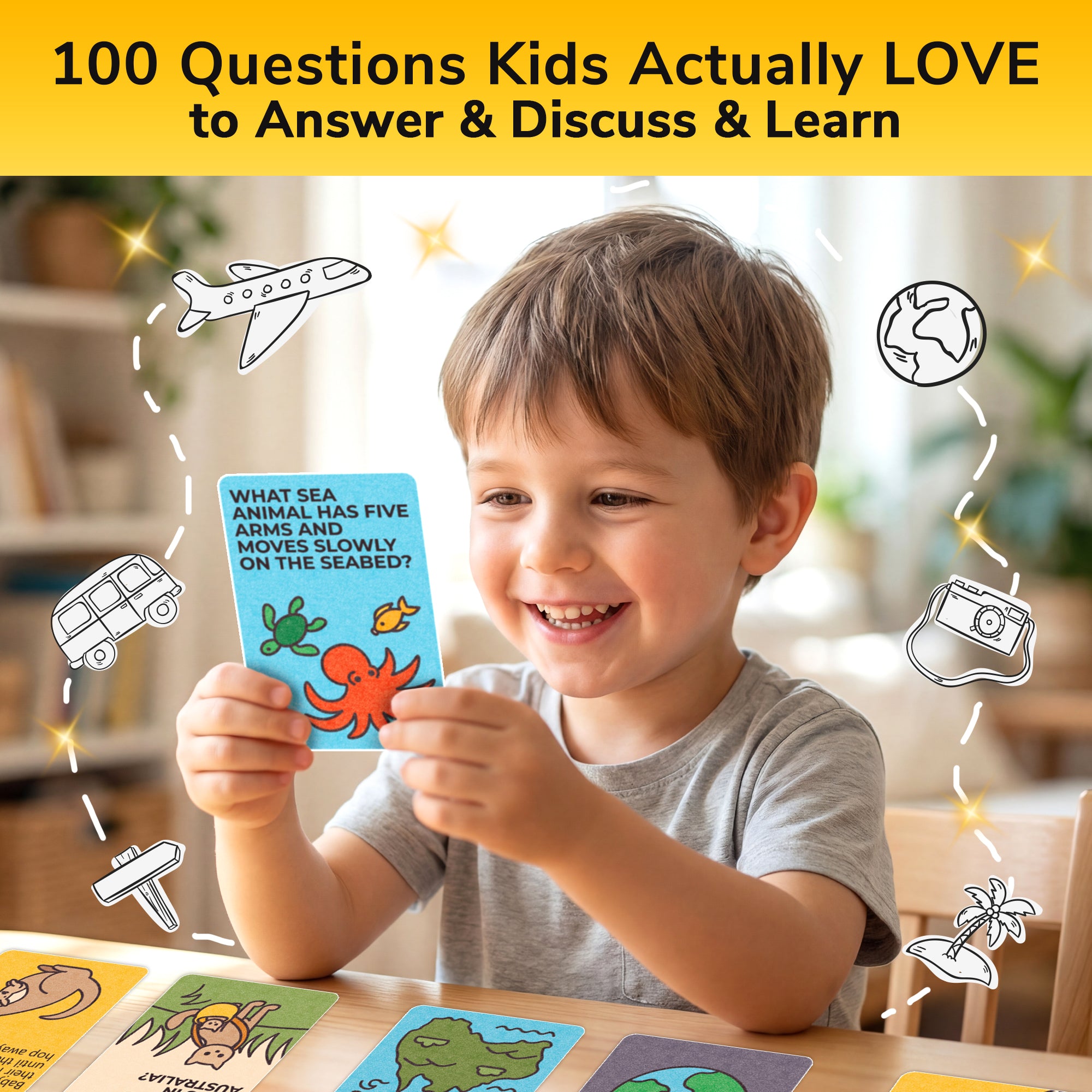 Trivia Card Game for Kids - Geography, Culture & Fun Facts