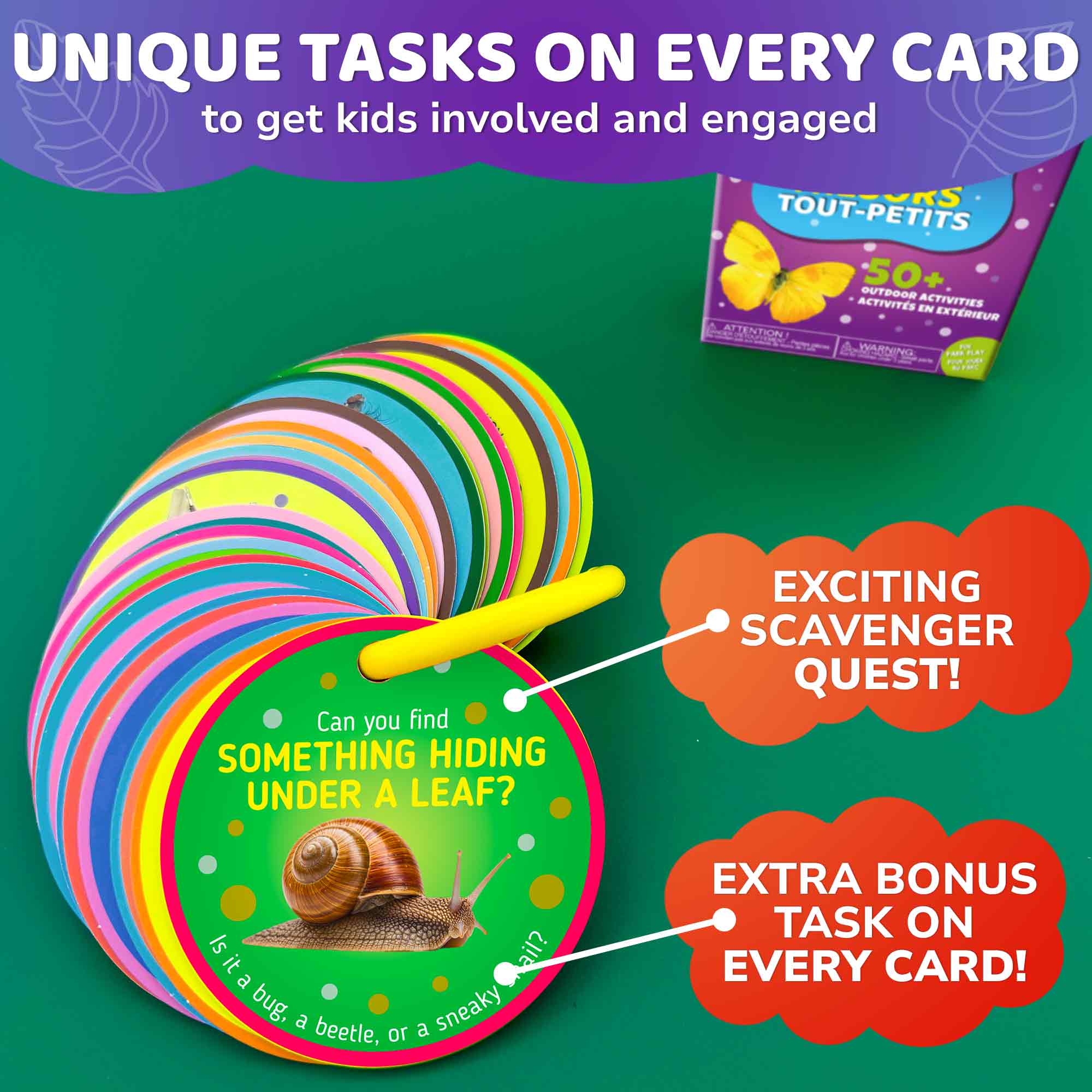 Scavenger Hunt Game for Kids - 50 Cards Activities Outdoor L.2