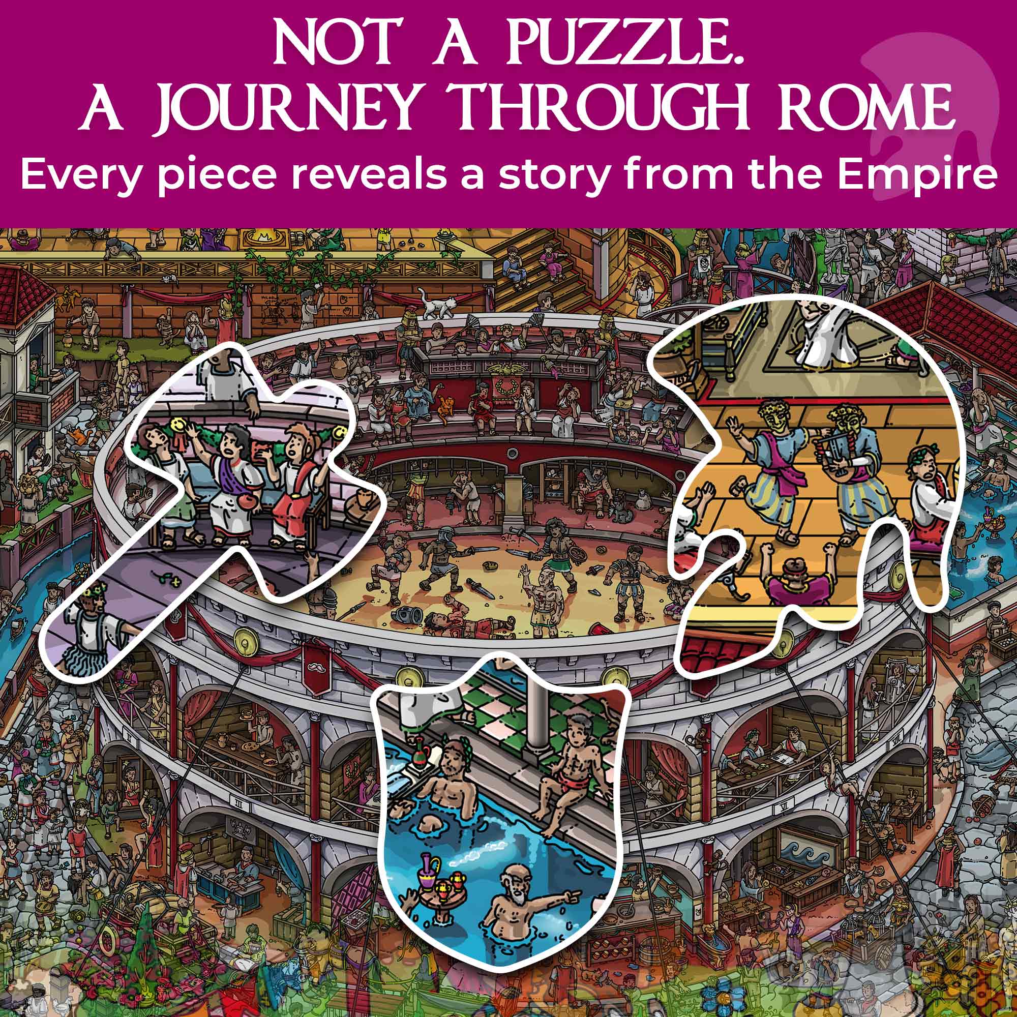 1000 Pcs Puzzle for Adults with Hidden Tasks | Roman Empire