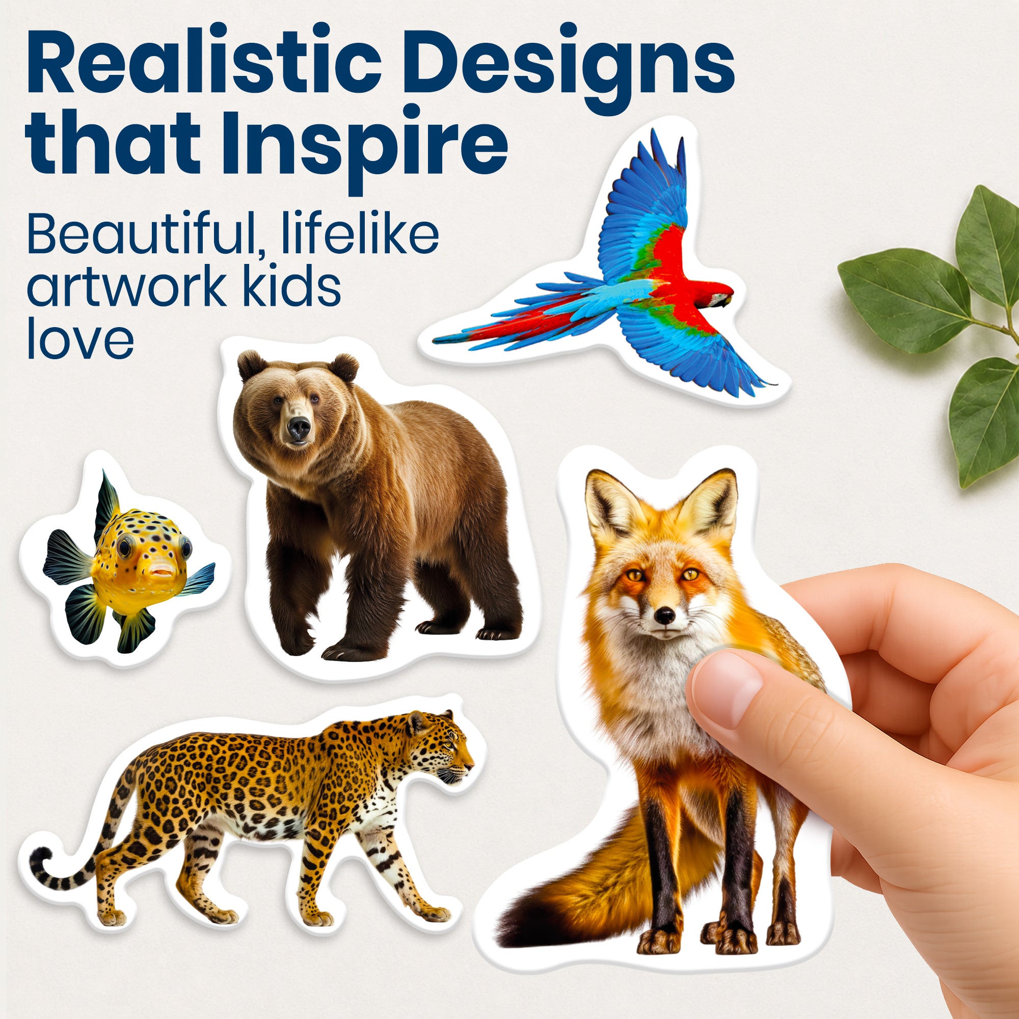 Sticker Book for Kids Wild Animals - Draw & Stick Creative Workbook