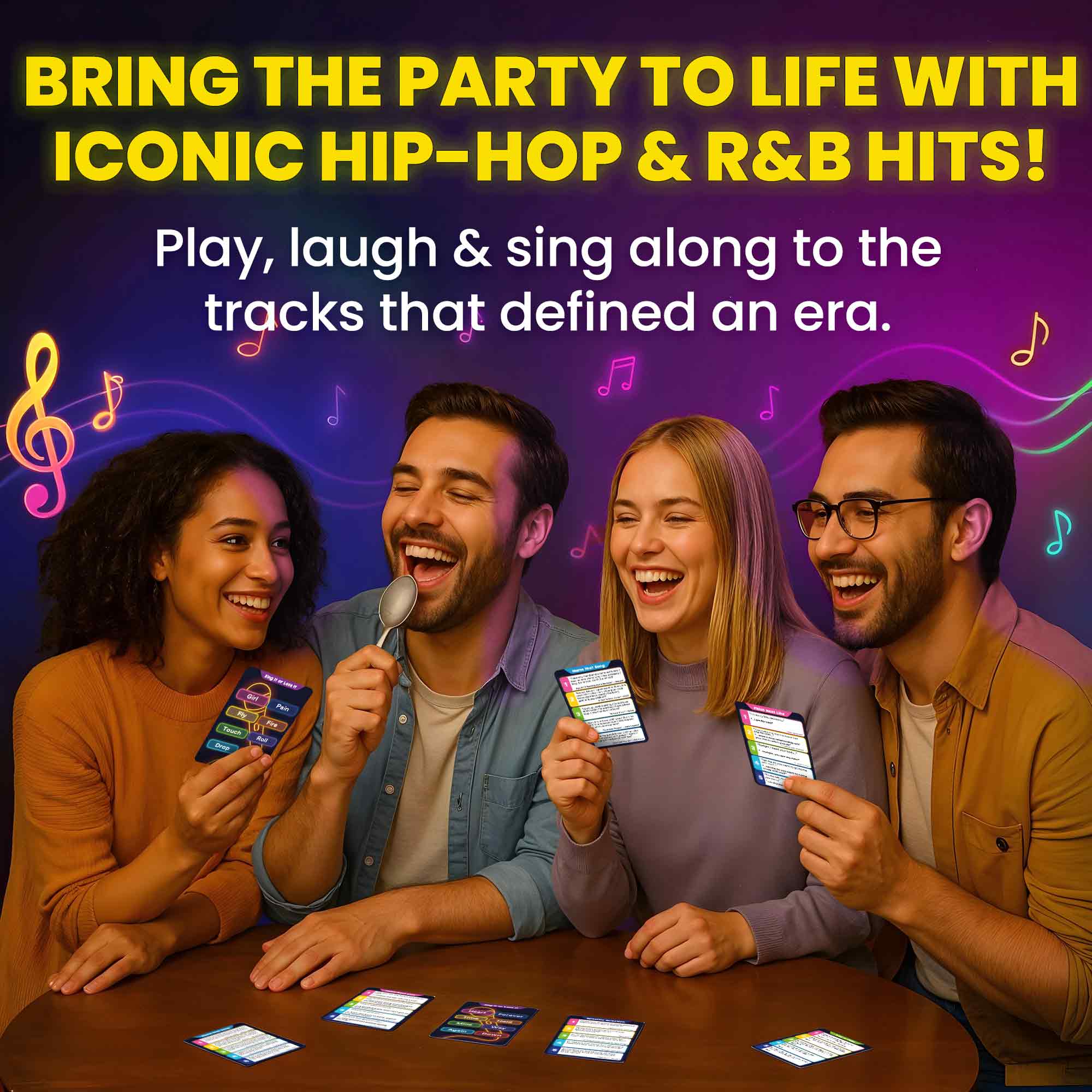 Card Game Who Knows Lyrics Better? 90s & 2000s Hip-Hop & R&B