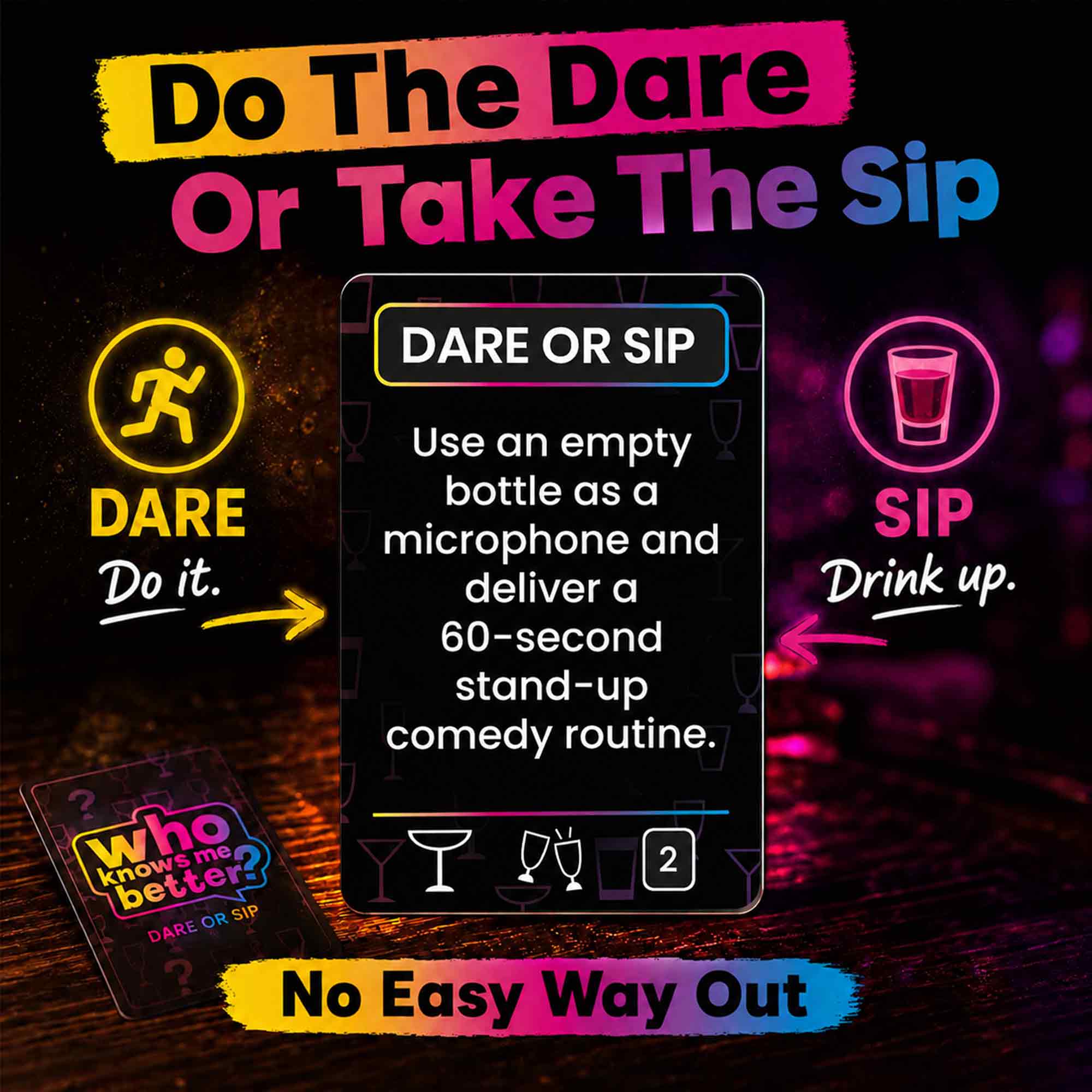 Party Card Game - Dare Or Sip Adults Only, Drinking-Style