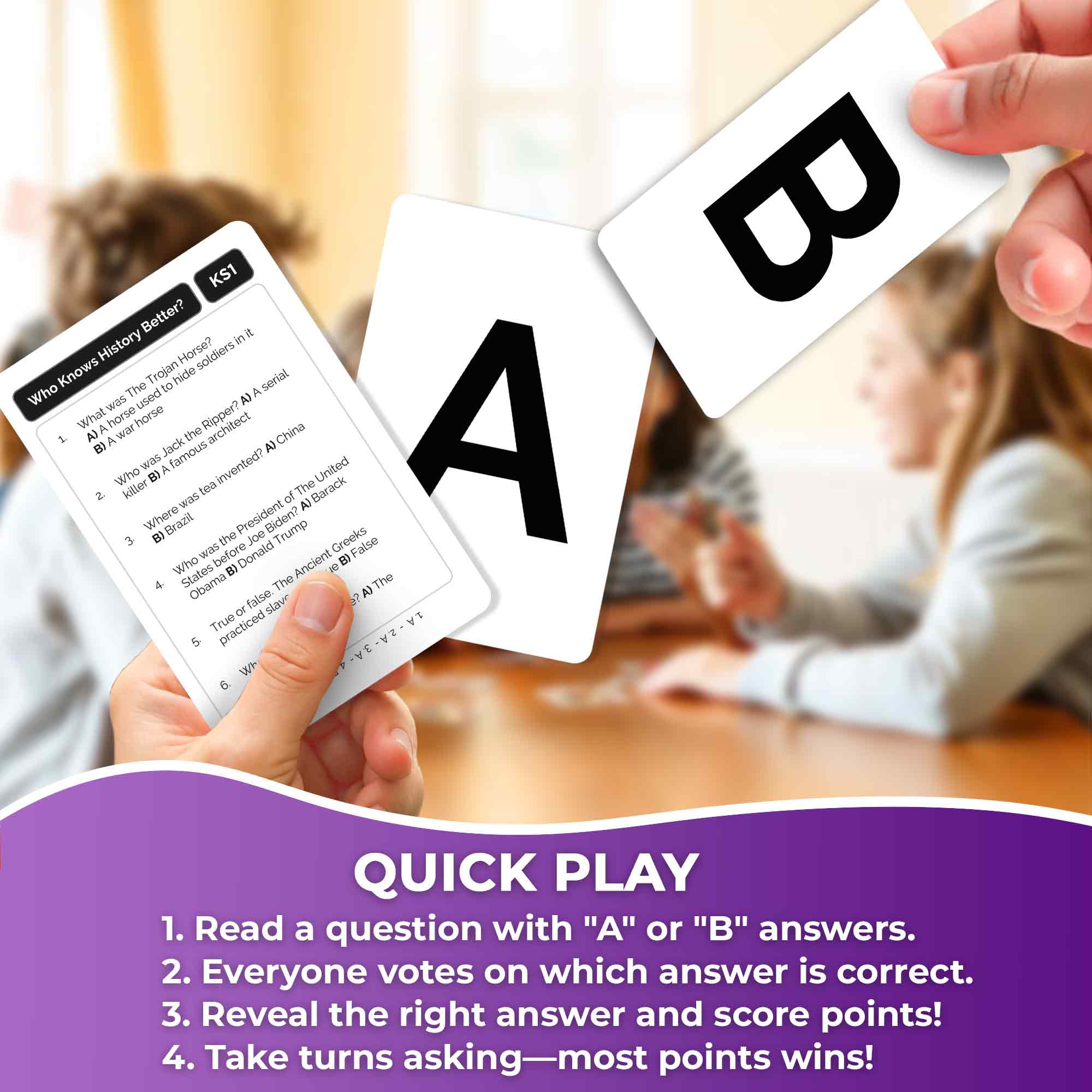 Trivia Game Who Knows History Better? for Kids & Family