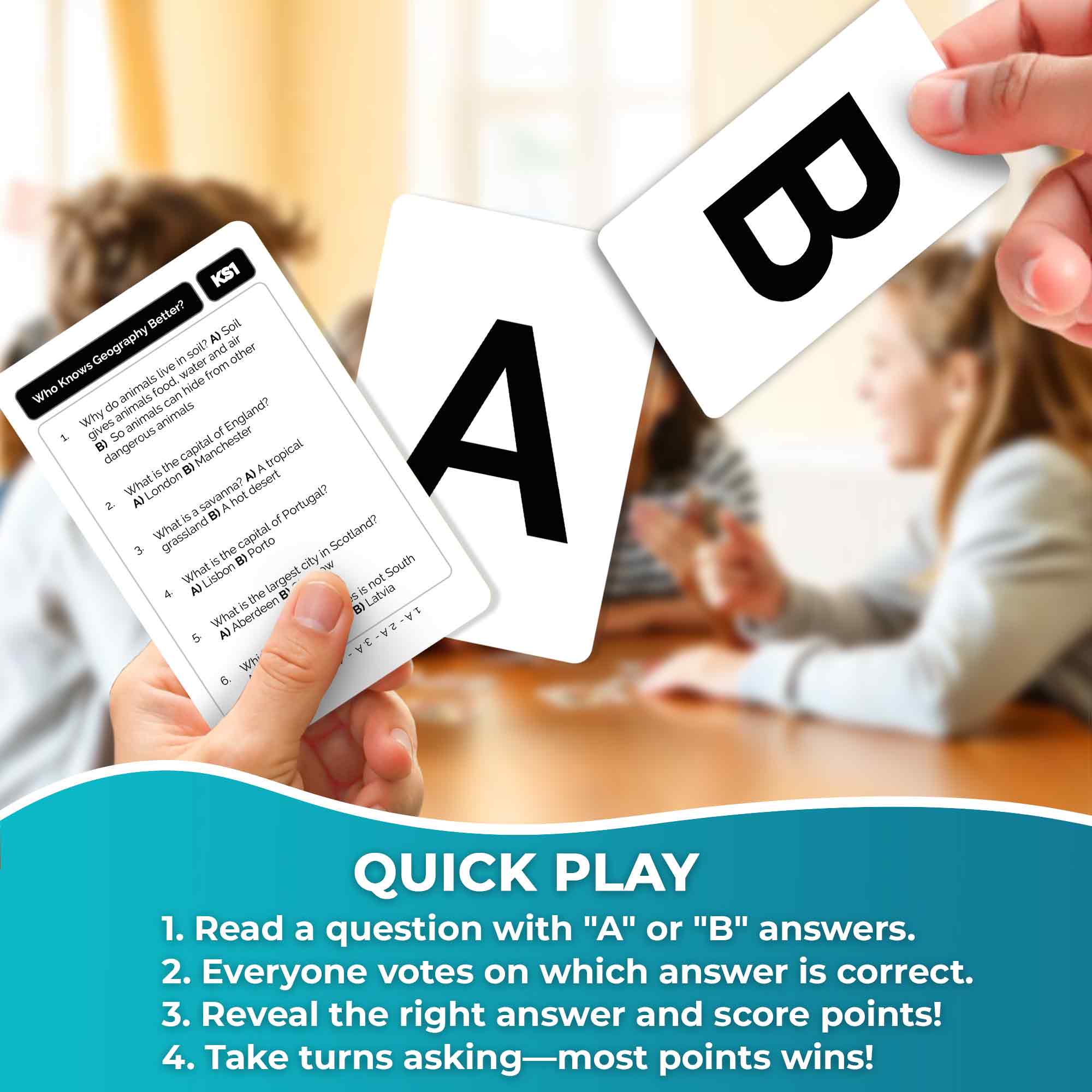 Trivia Game Who Knows Geography Better? for Kids & Family