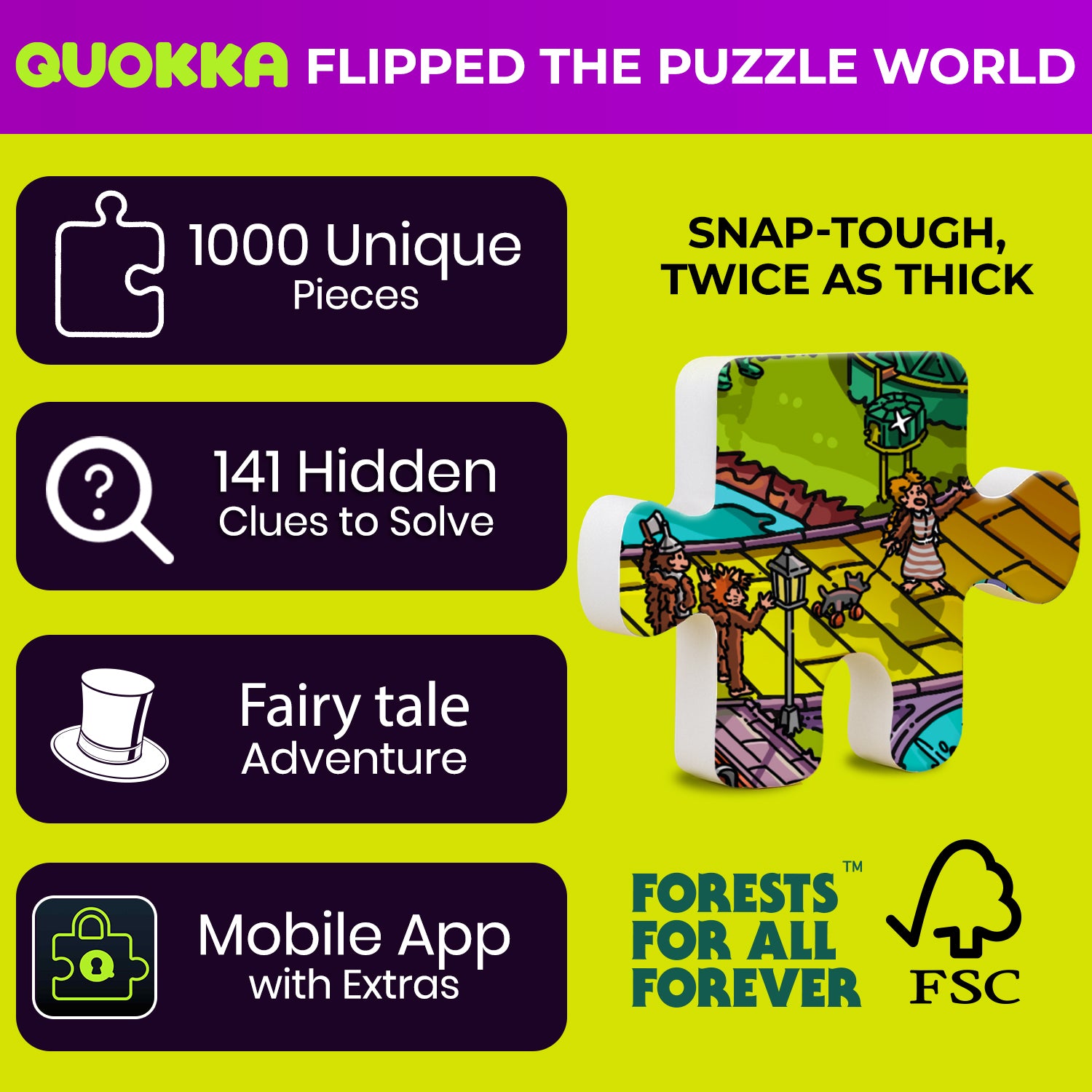 1000 Pcs Puzzle for Adults with Hidden Tasks | Emerald Kingdom