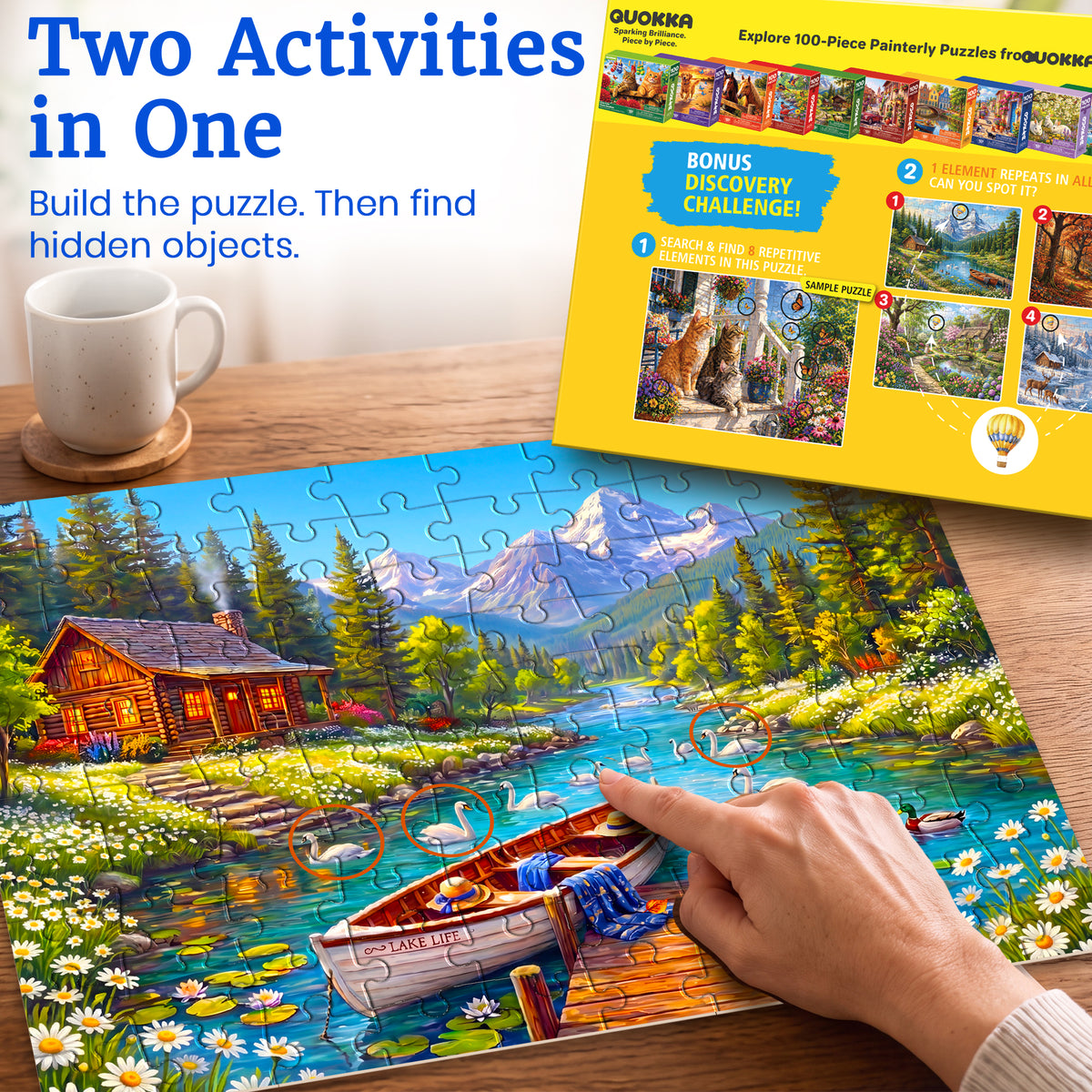 100 Pcs Search & Find Dementia Puzzles for Elderly - Seasons