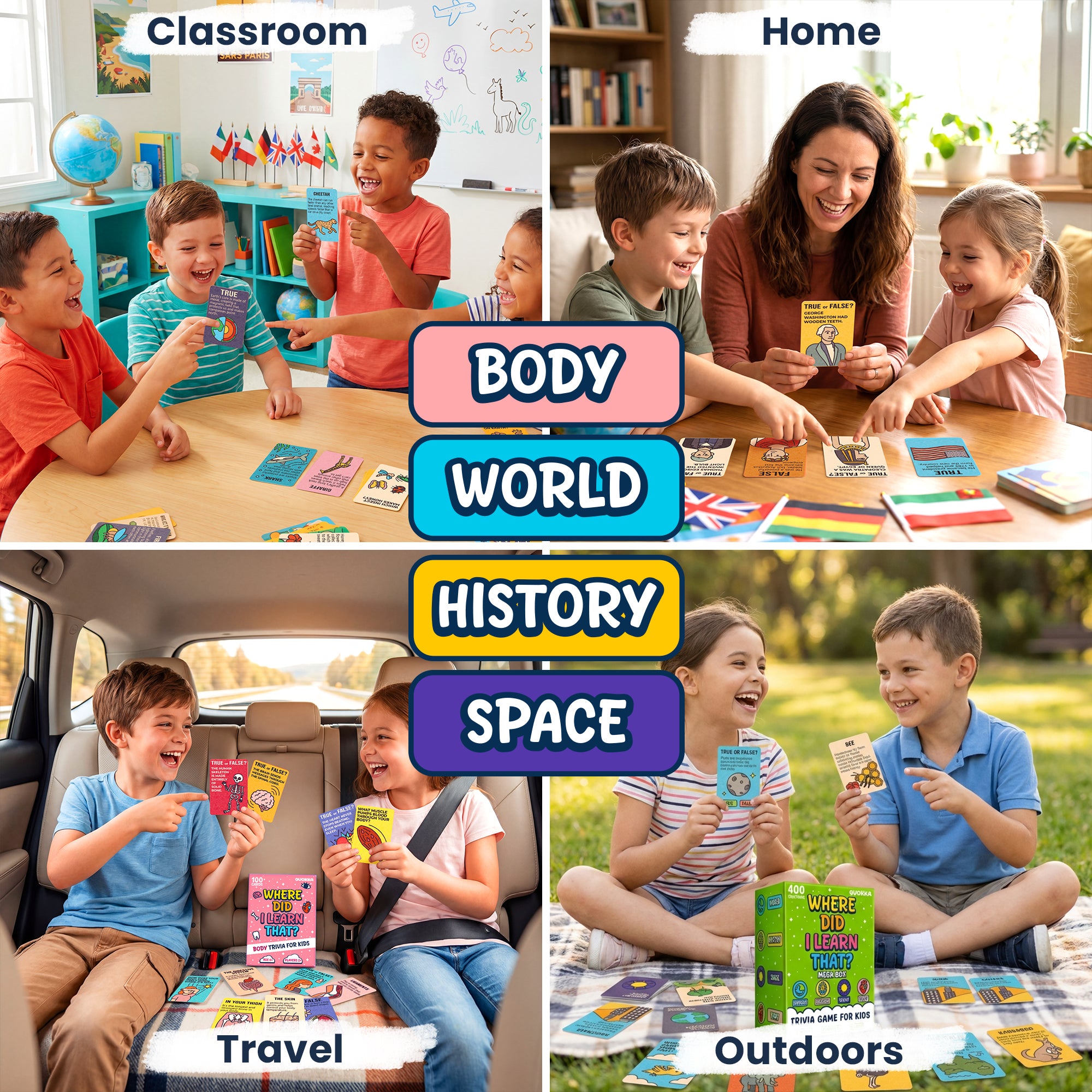 Trivia Card Game for Kids β World, Space, History & Human Body