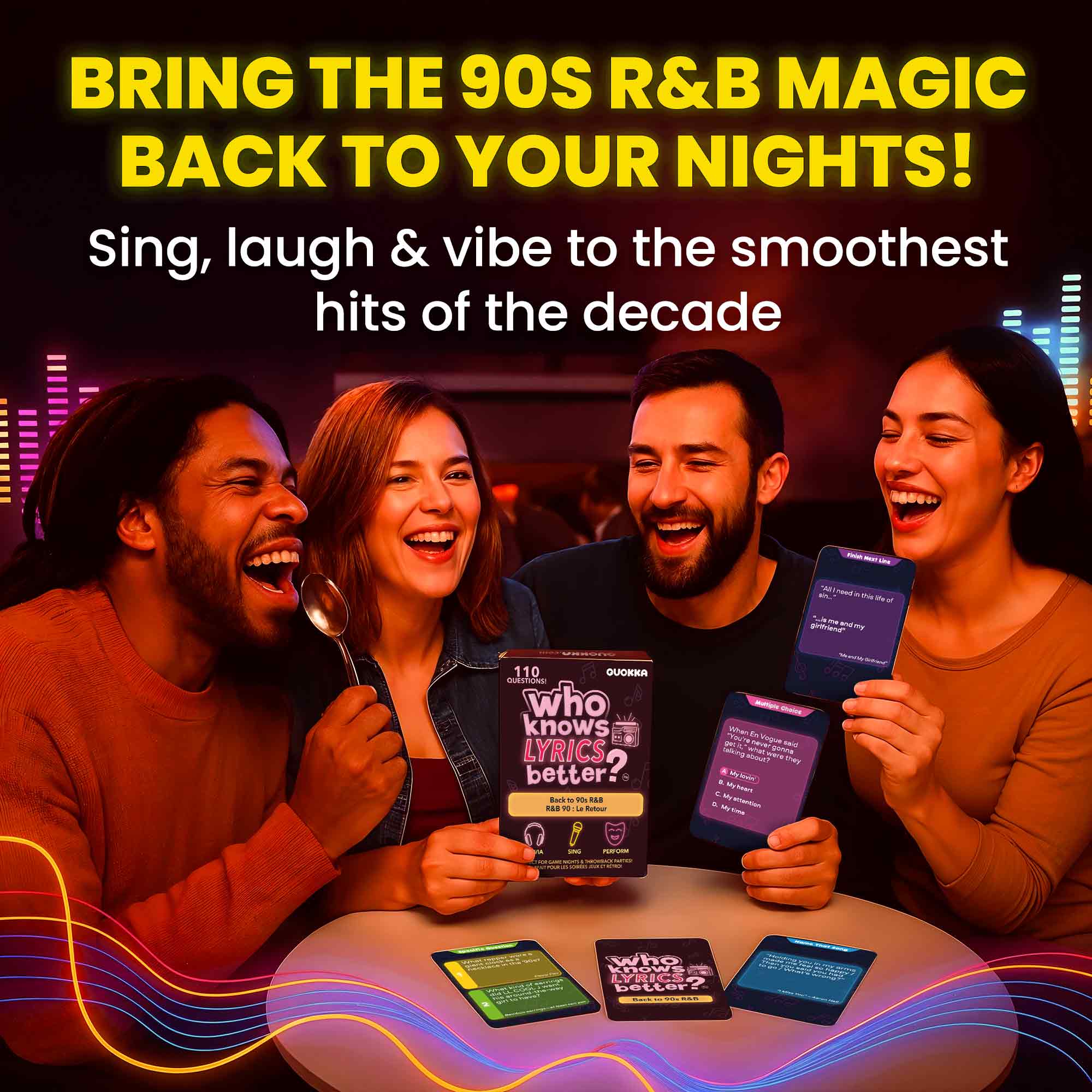 Card Game Who Knows Lyrics Better? 110 Questions Back to 90s R&B
