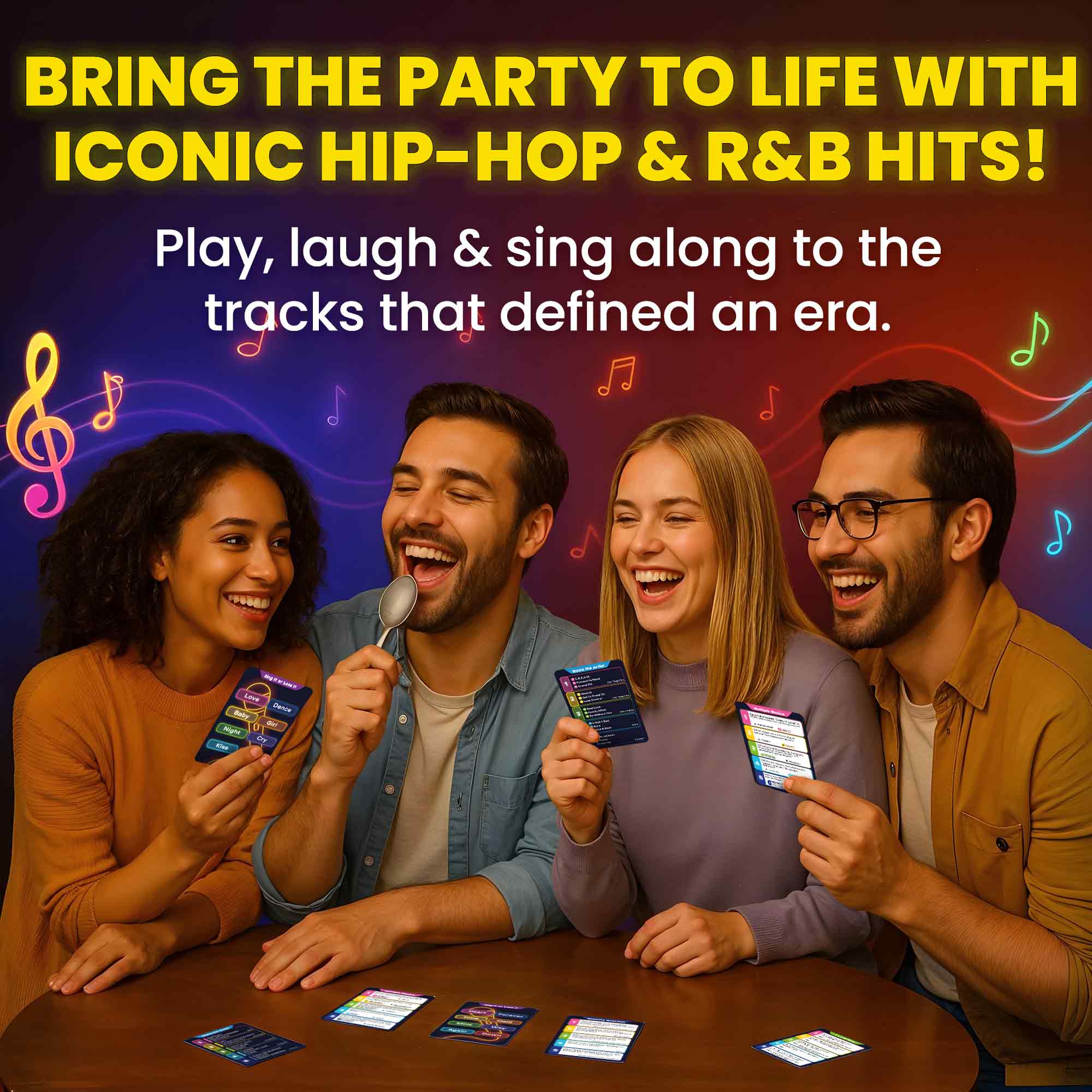 Trivia Card Game - Who Knows Hits Better? 90s & 2000s Hip-Hop & R&B