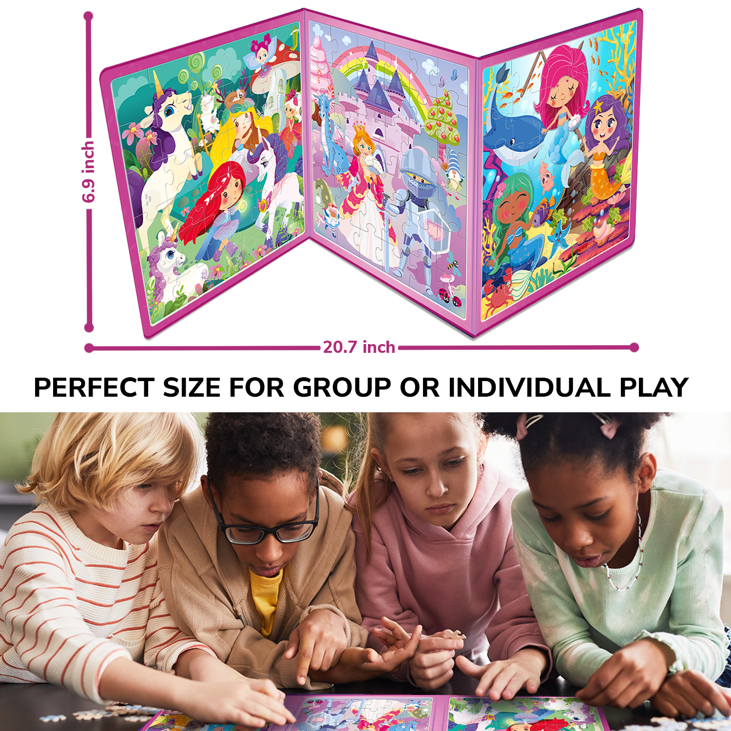 Magnetic Book 36 Piece Puzzles for Kids