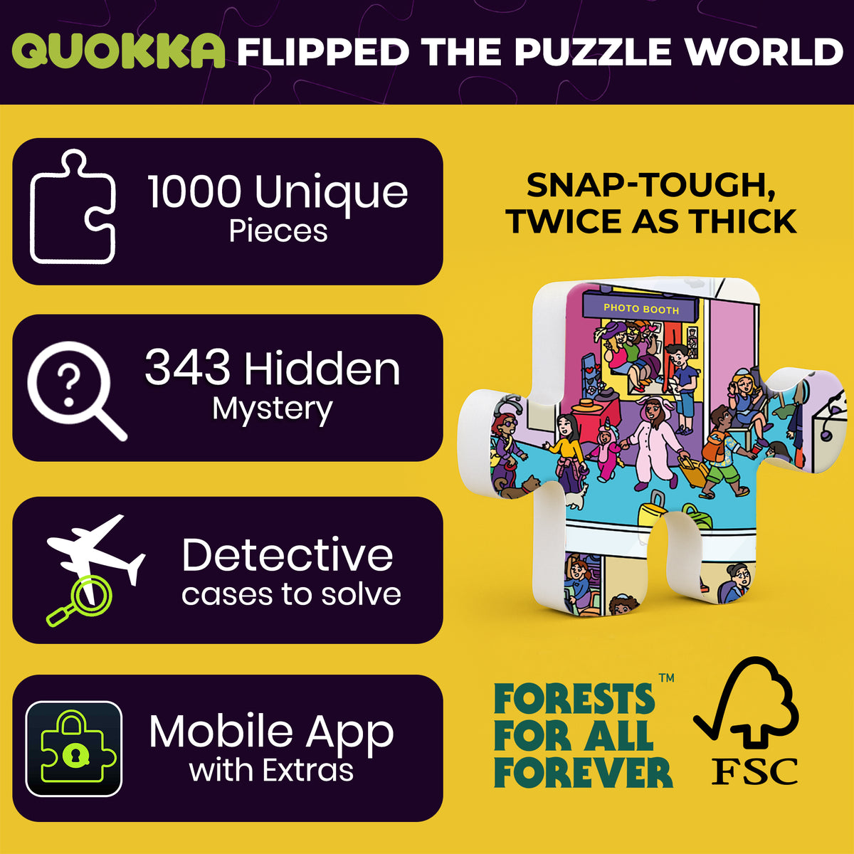 1000 Pcs Puzzle for Adults with Hidden Tasks - Airport