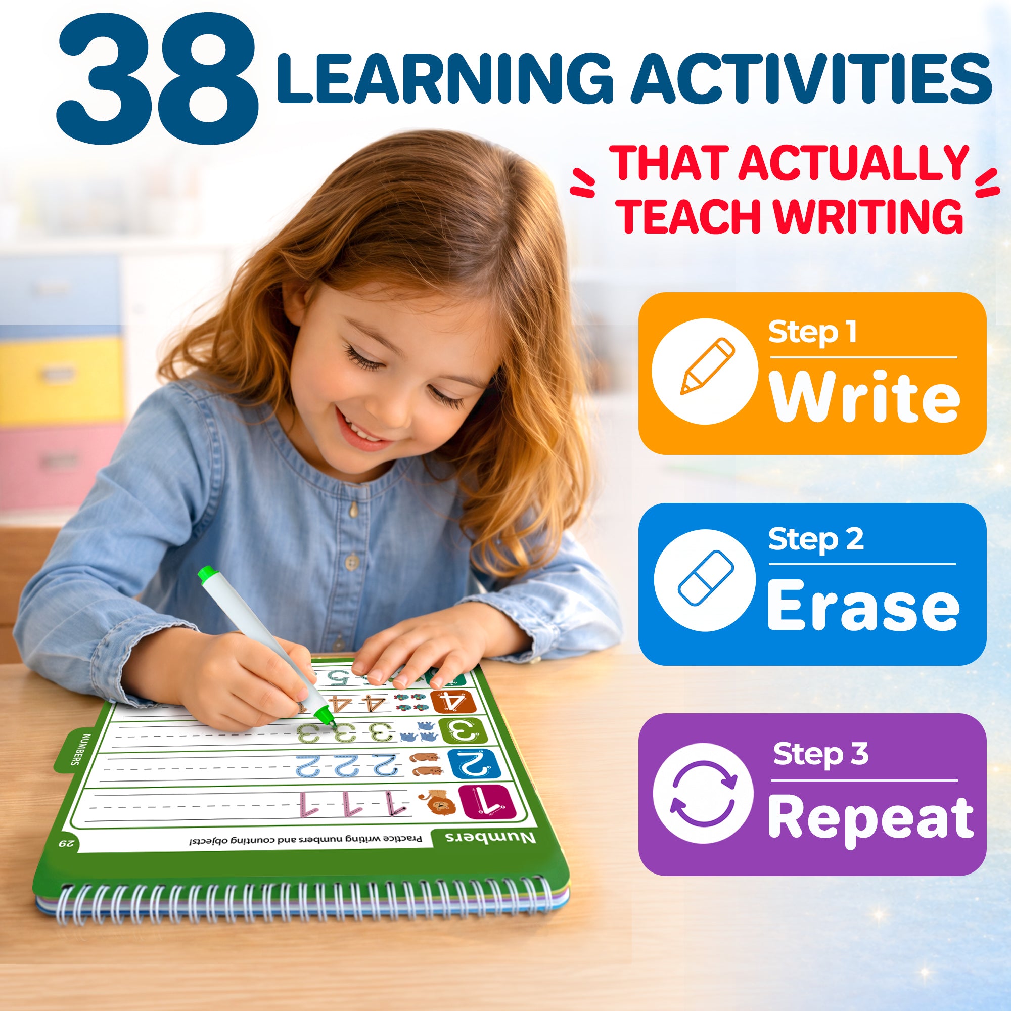 Tracing Books for Kids - Reusable Dry Erase Activity
