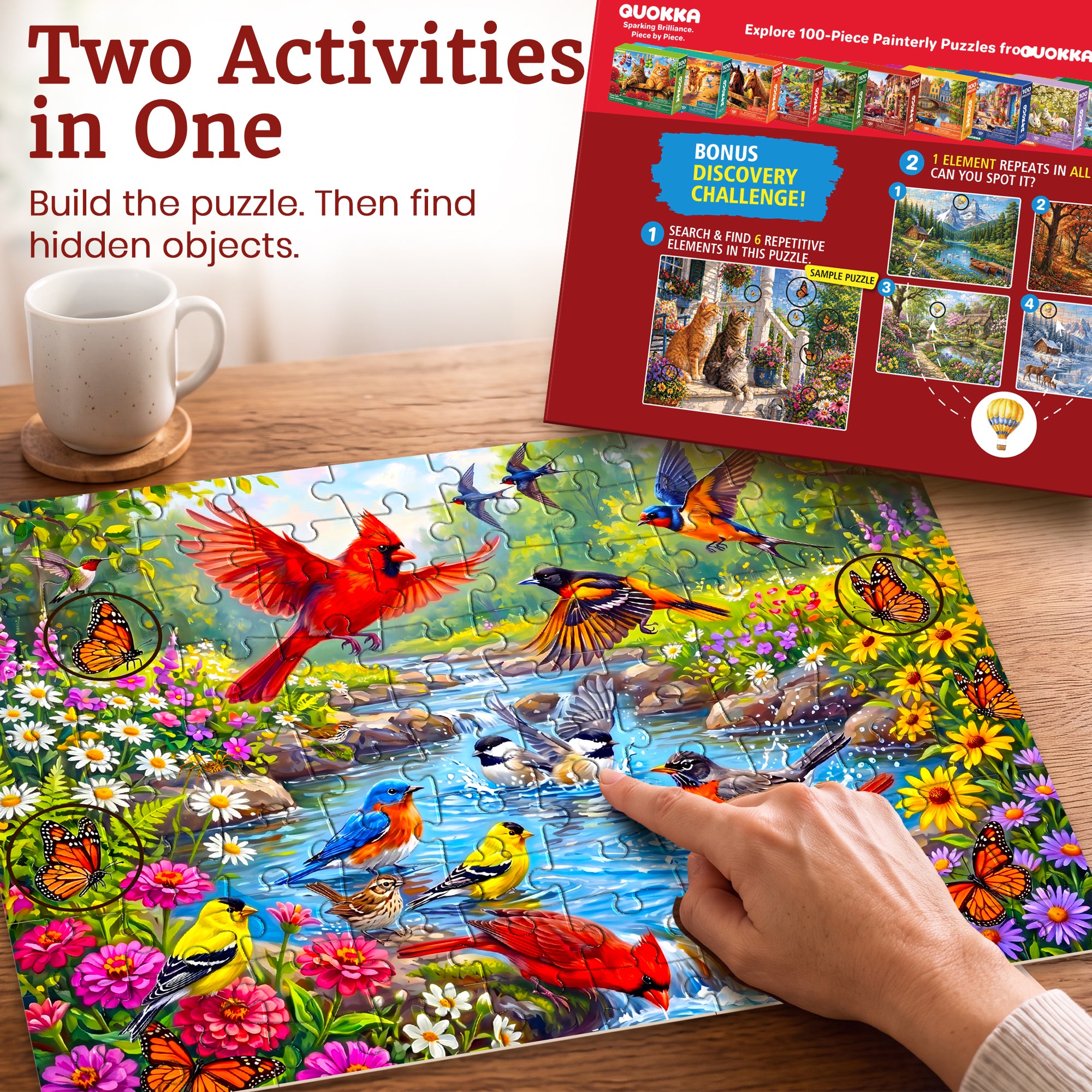 100 Pcs Search & Find Dementia Puzzles for Elderly - Animals