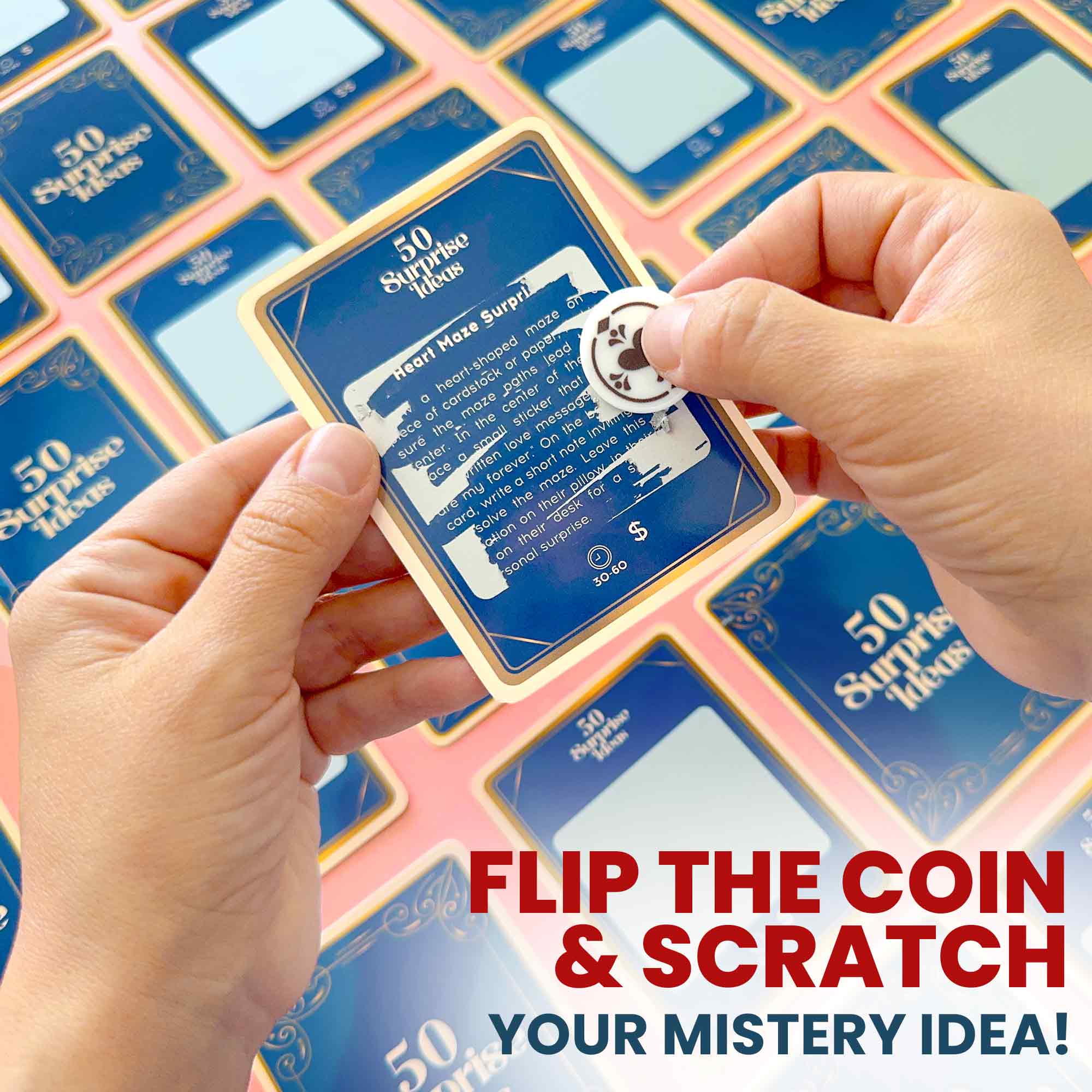 50 Surprise Ideas | Blue Scratch Cards for Couples
