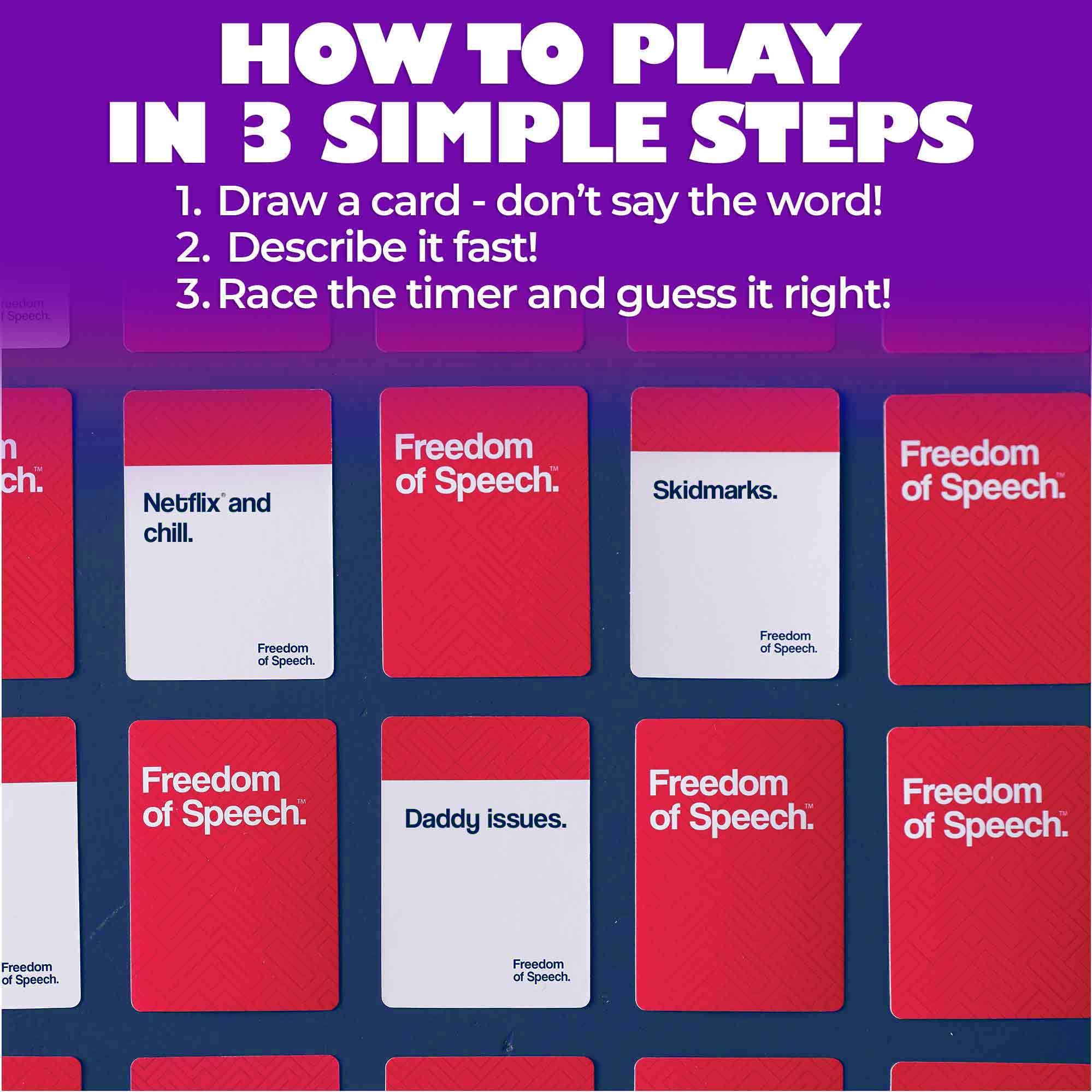 Party Card Games Freedom of Speech for Adults