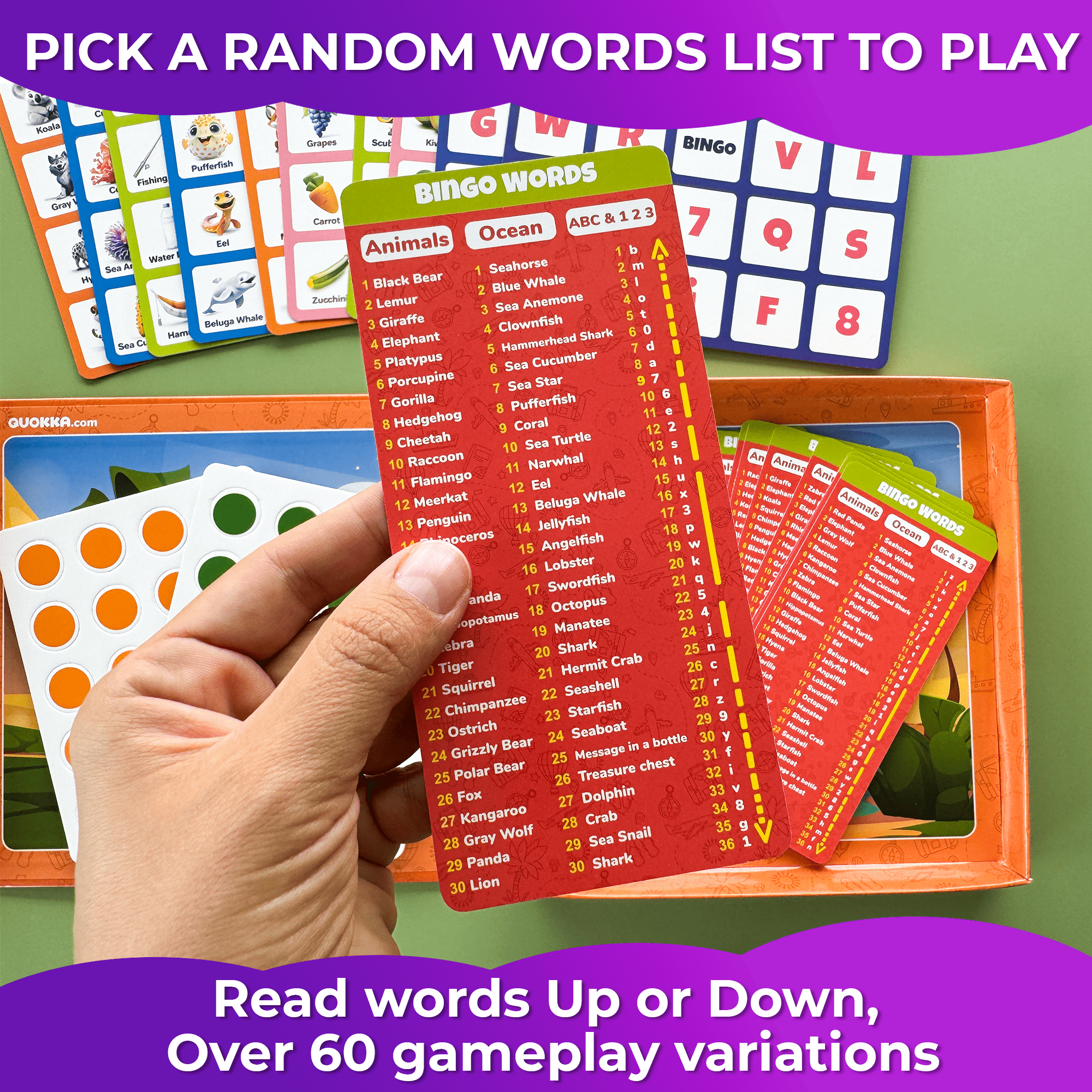 QUOKKA BINGO Travel Game for Kids