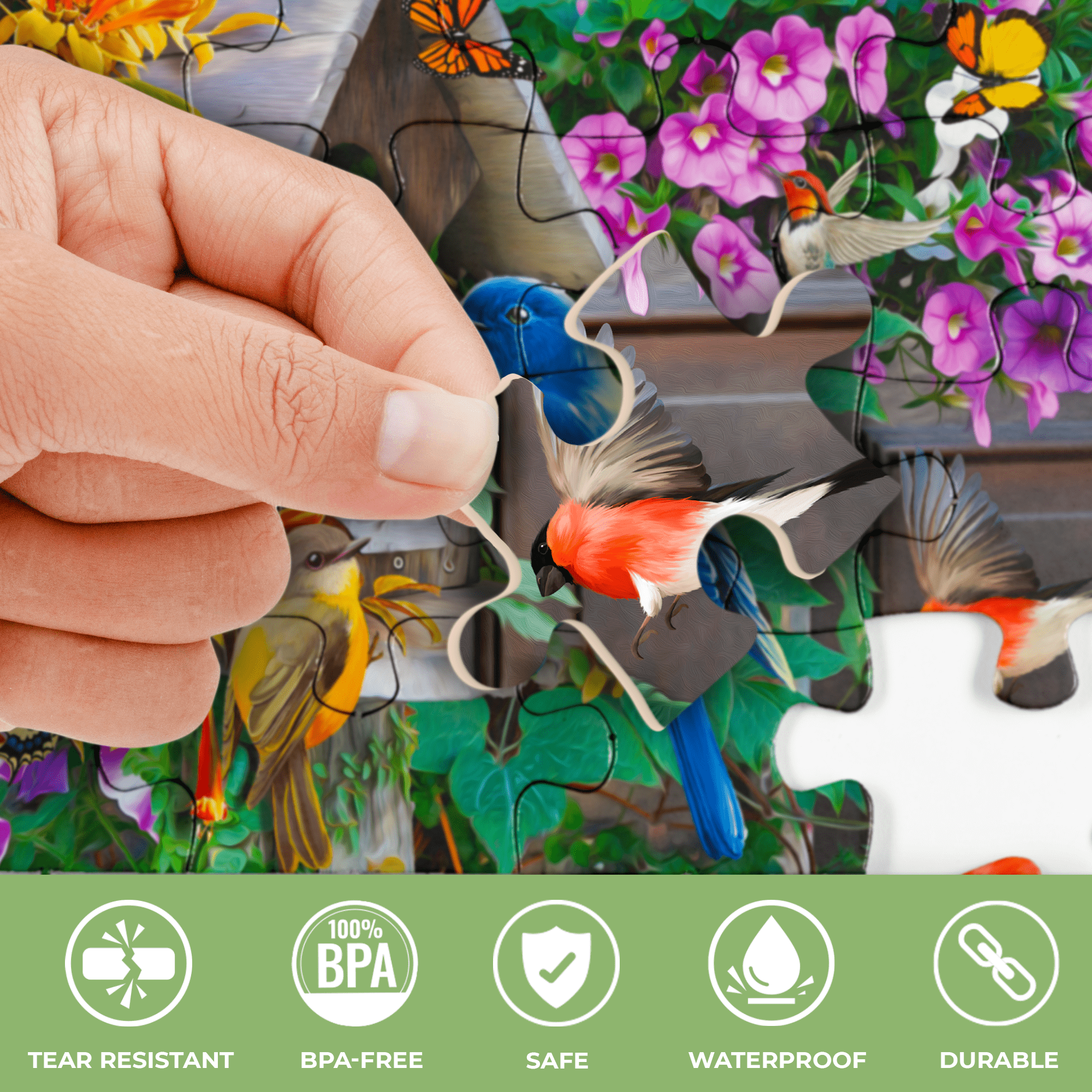 35 Piece Dementia Puzzles for Elderly | 3 Alzheimers Jigsaw Puzzle Games for Adults with Birds Steeds and Old City