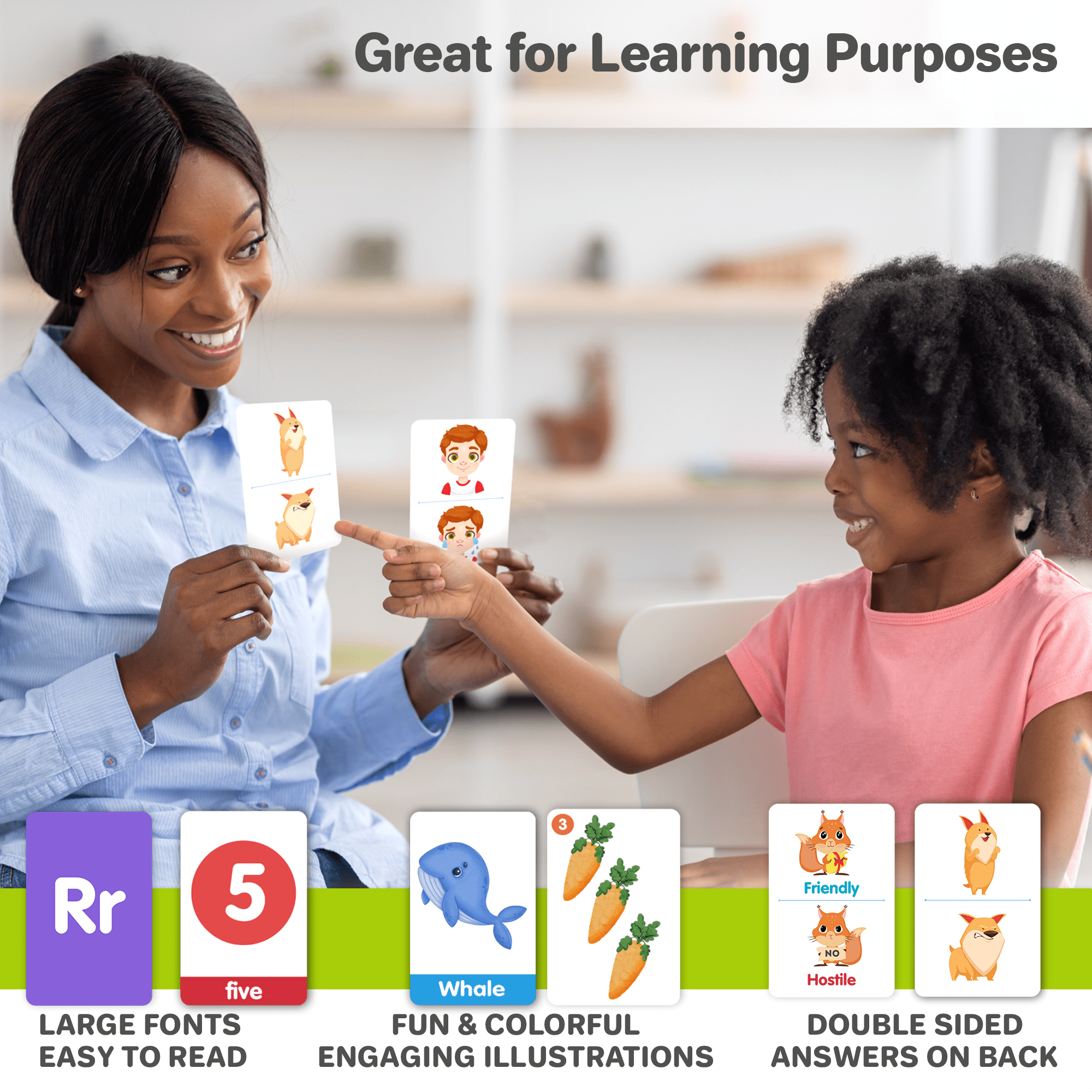 60 Learning Flash Cards for Toddlers | ABC, Numbers, Colors, Letters & Animals
