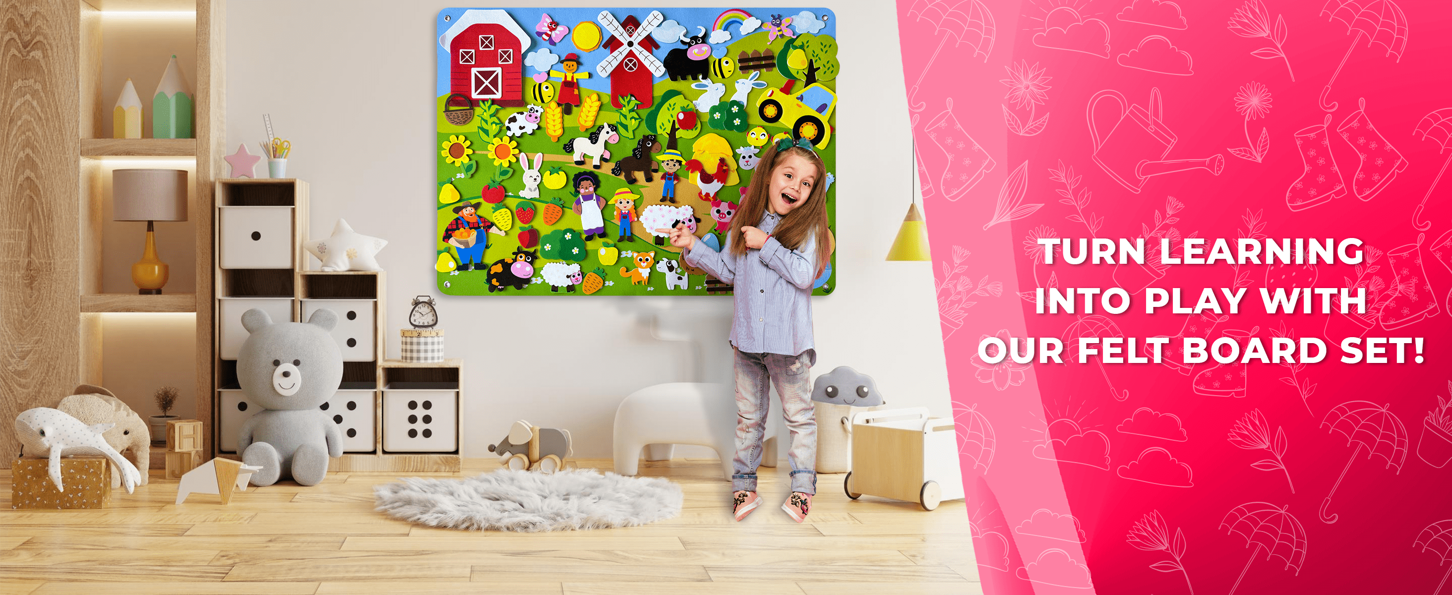 Farm Felt Board for Kids