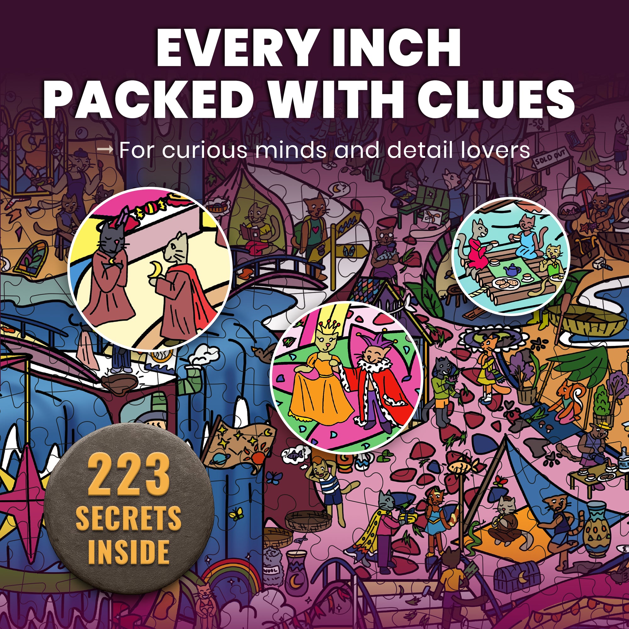 1000 Pcs Puzzle for Adults with Hidden Tasks | Blush Lotus Kingdom