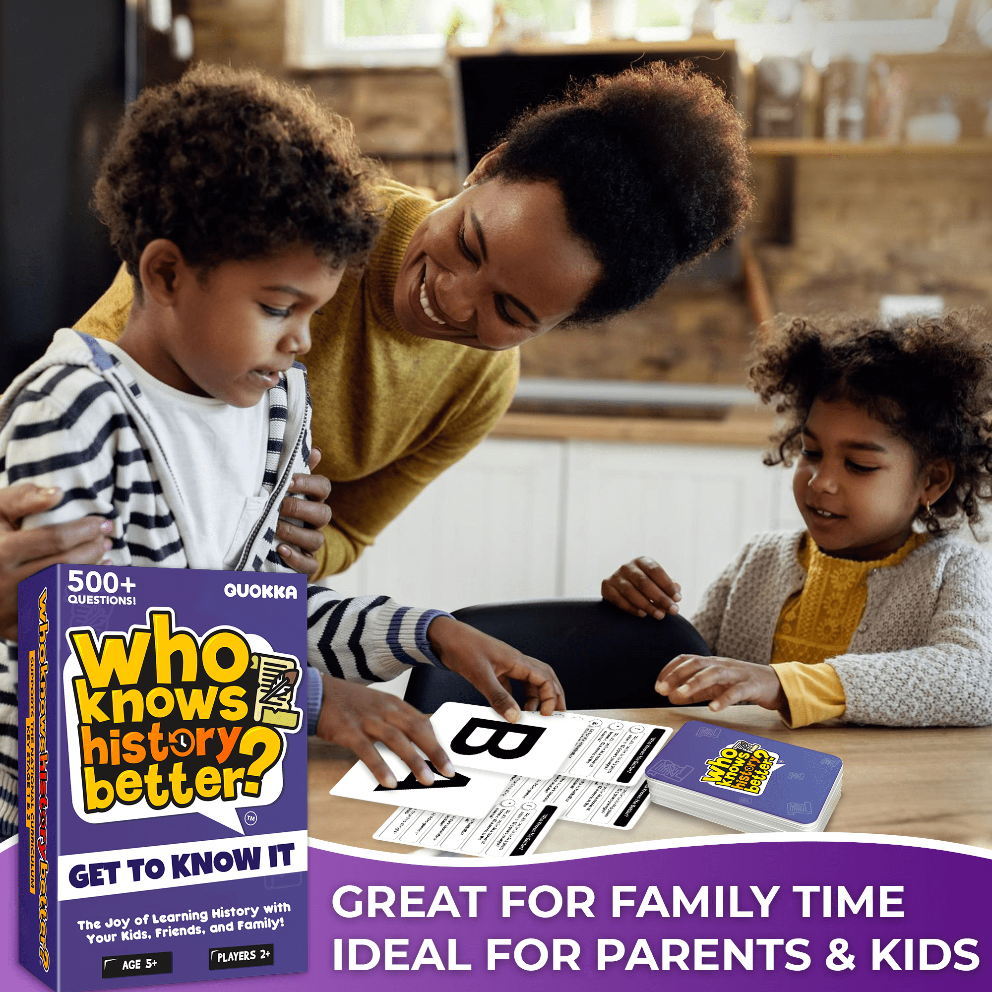 Trivia Game Who Knows History Better? for Kids & Family