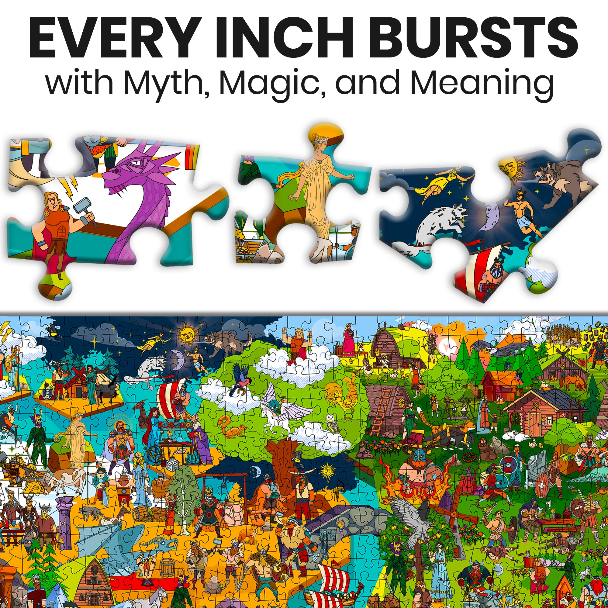 Set 3x1000 Pcs Puzzle for Adults of Ancient Myths and Legends