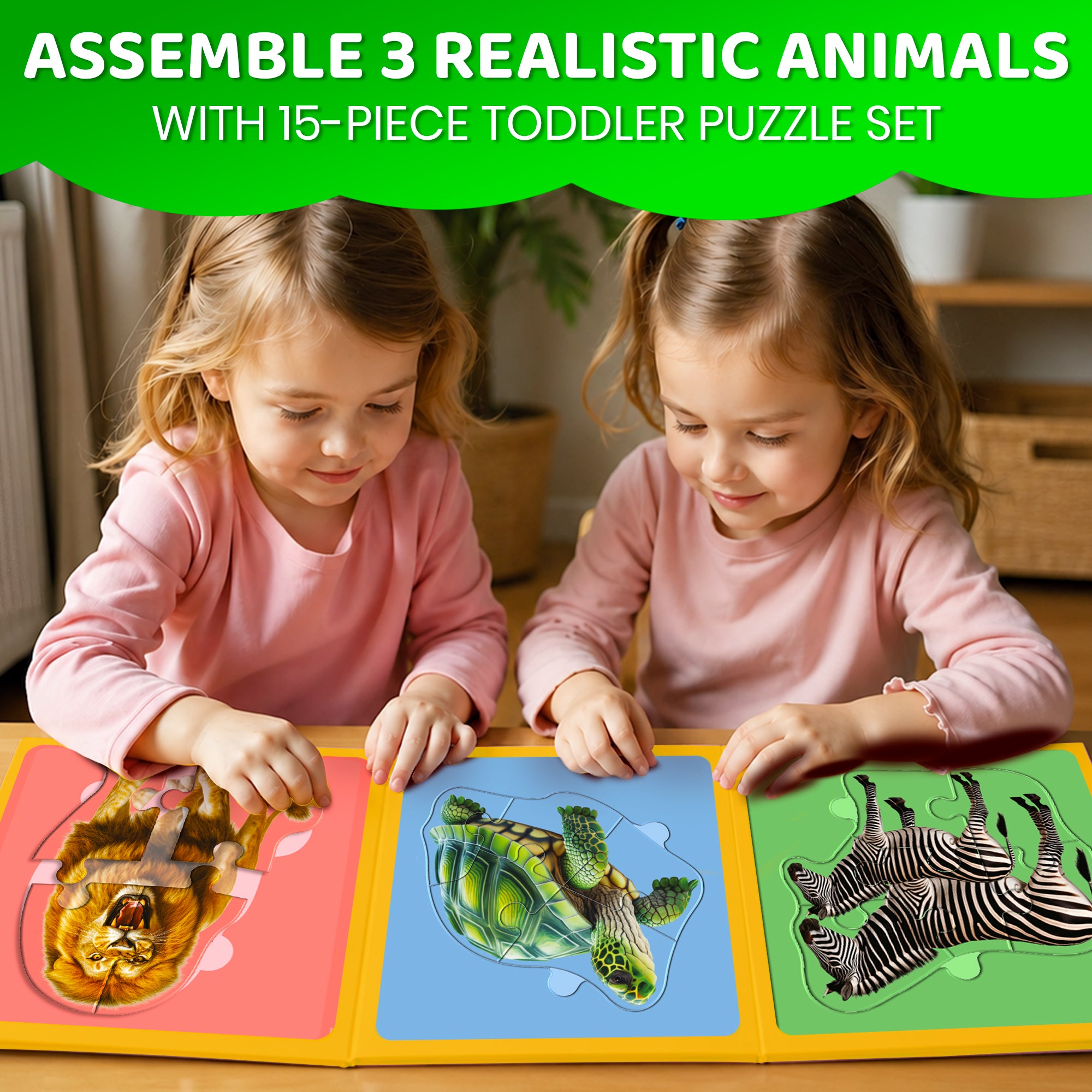 Step Up Magnetic Puzzles for Toddlers - Wild Animals