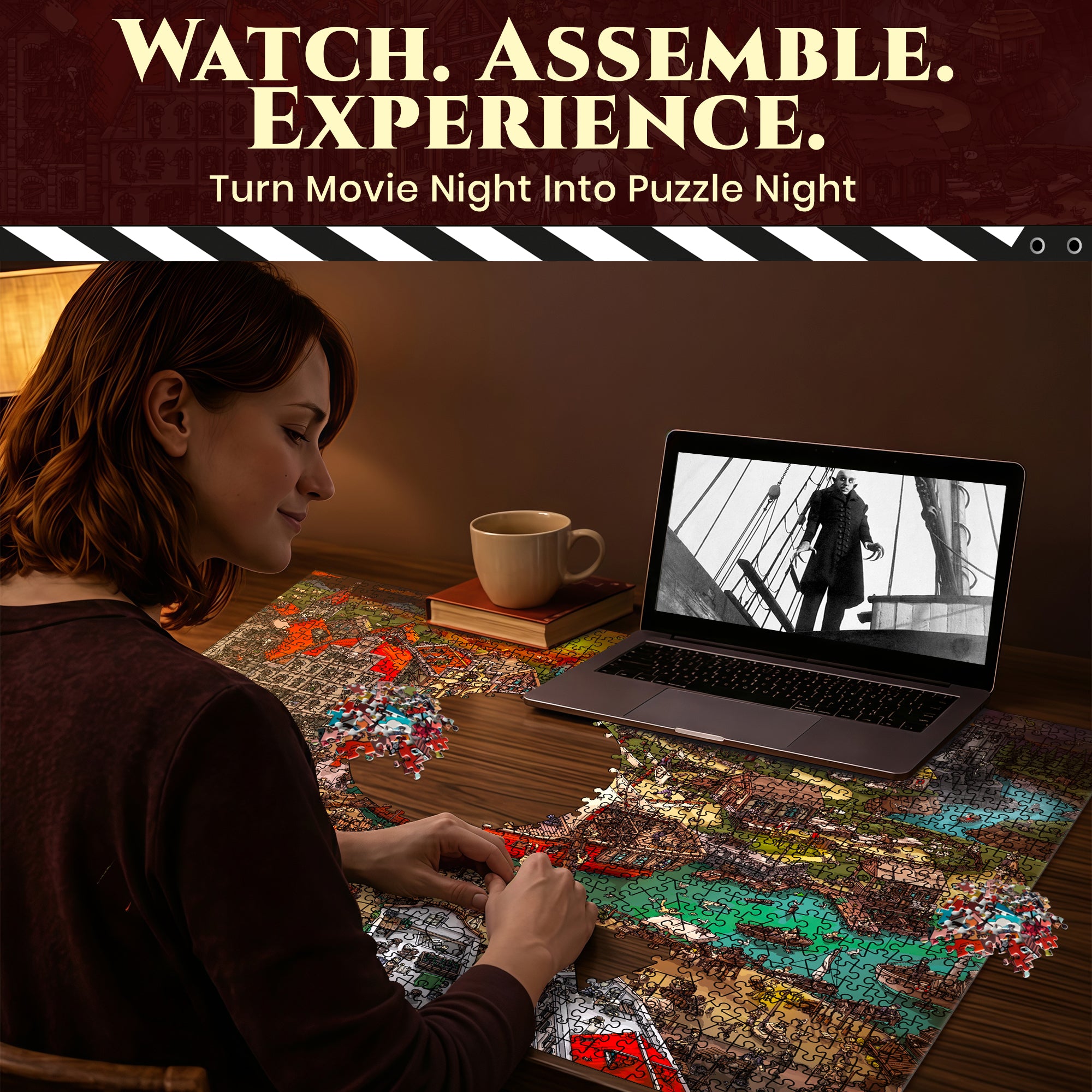 1000 Pcs Puzzle for Adults with Hidden Tasks | Nosferatu 1922