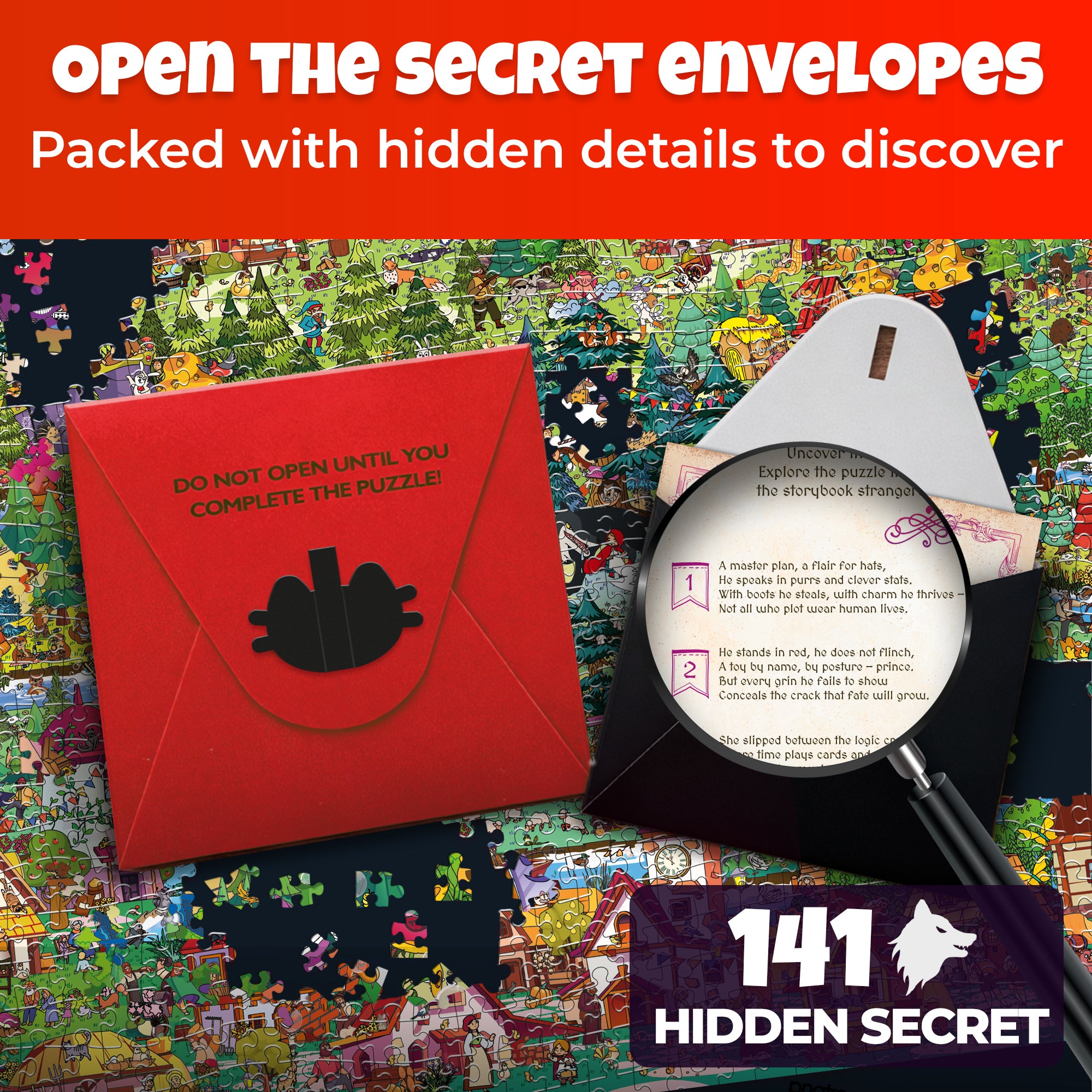 1000 Pcs Puzzle for Adults with Hidden Tasks | Red Riding Hood