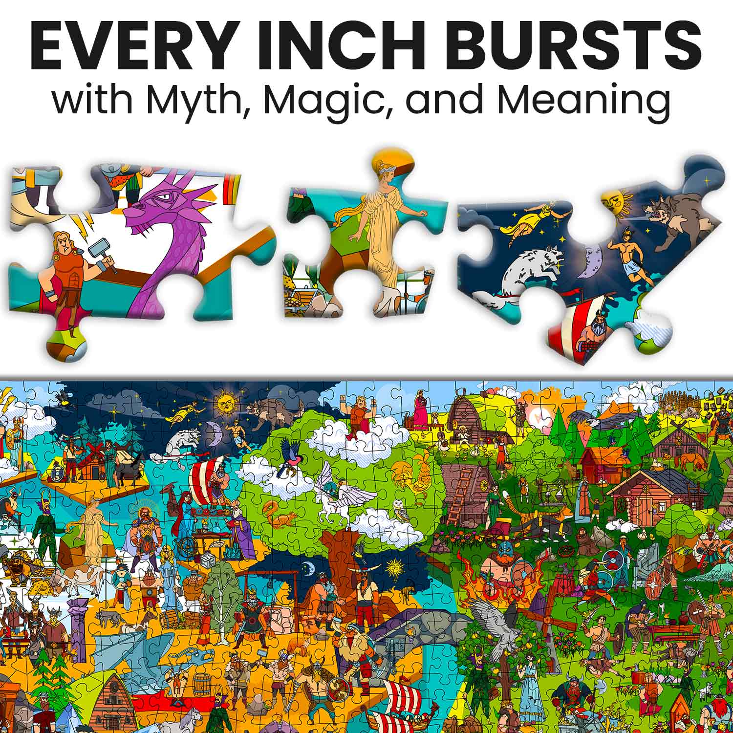 Bundle Set 3x1000 Piece Puzzle for Adults with Hidden Tasks