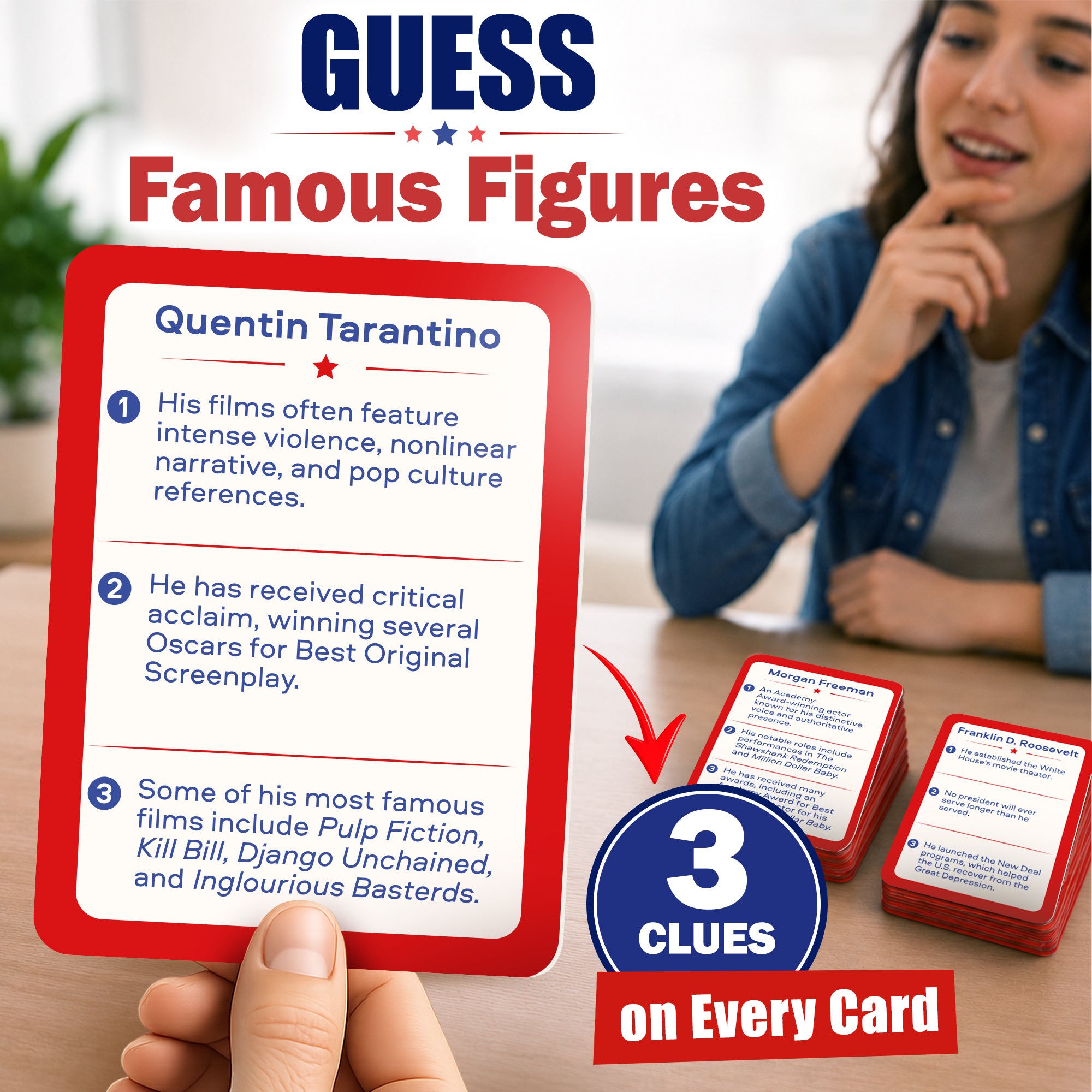 U.S. History Trivia Game with 250 Double-Sided Cards