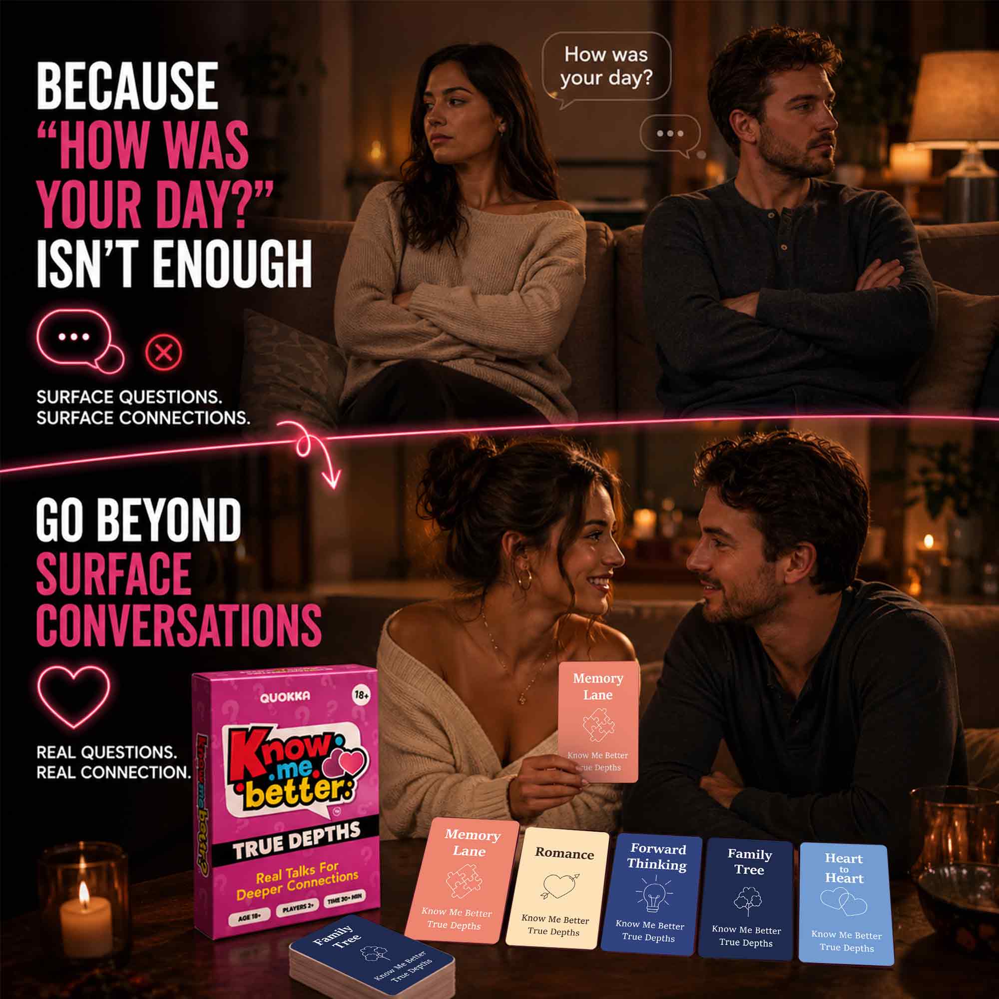 Couples Card Game True Depths β Deep Conversation Starter
