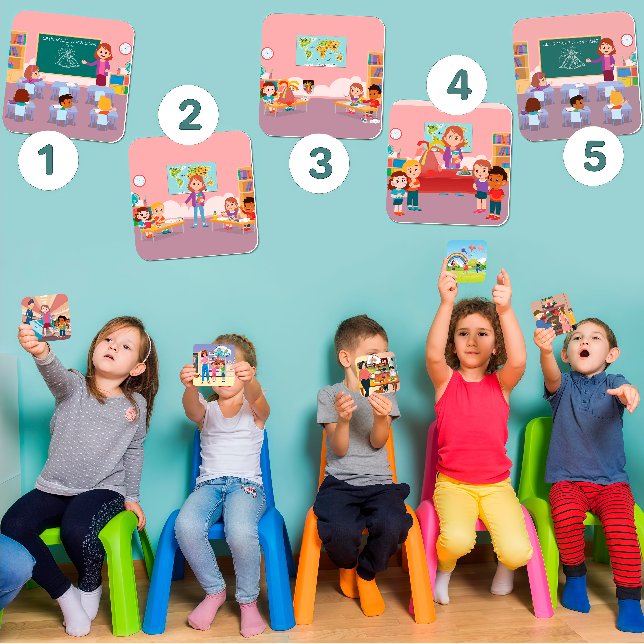 150 Story Sequence Cards for Toddlers | Autism Learning Toys