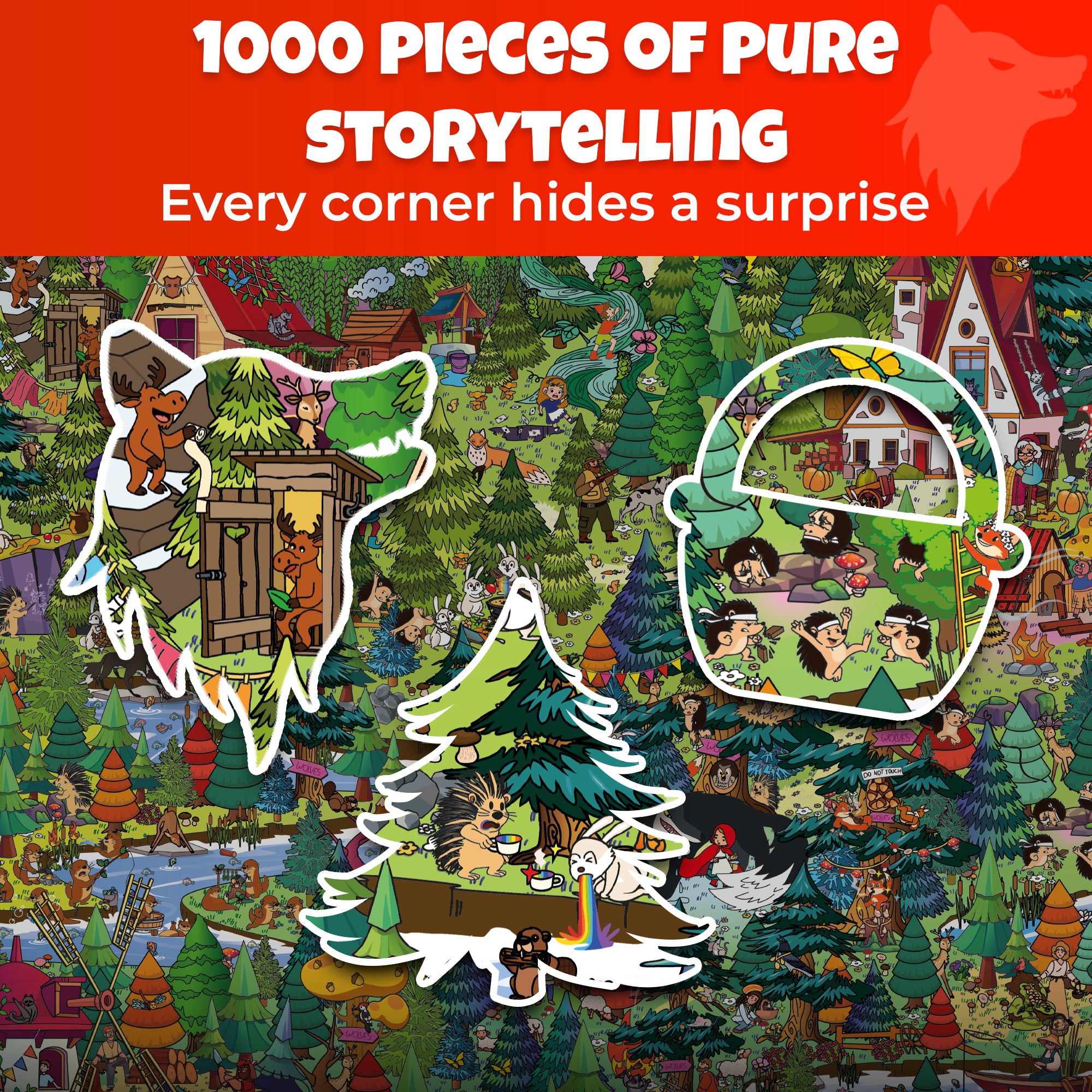 1000 Pcs Puzzle for Adults with Hidden Tasks | Red Riding Hood