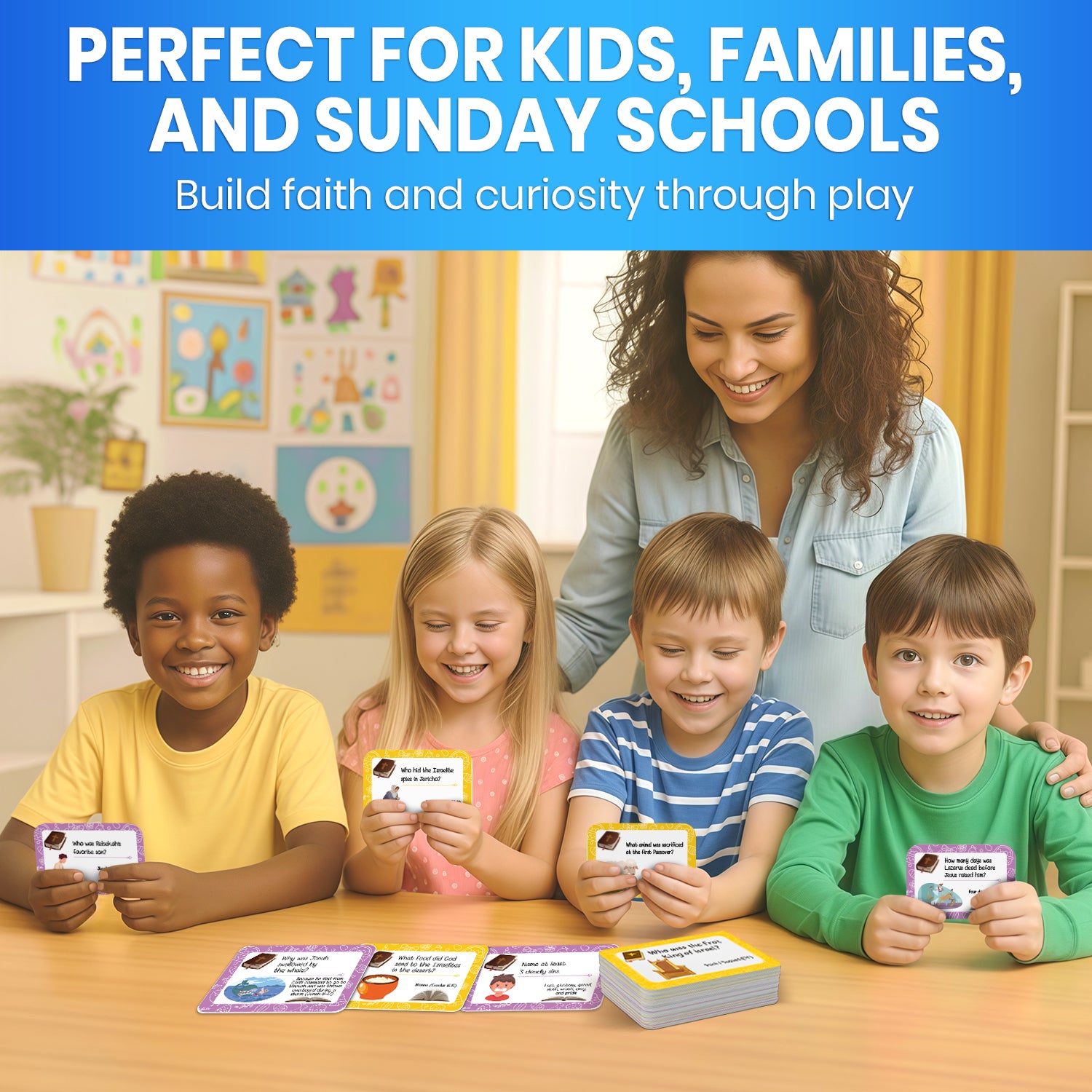 Bible Trivia Game - 300 Engaging Questions for Kids & Families