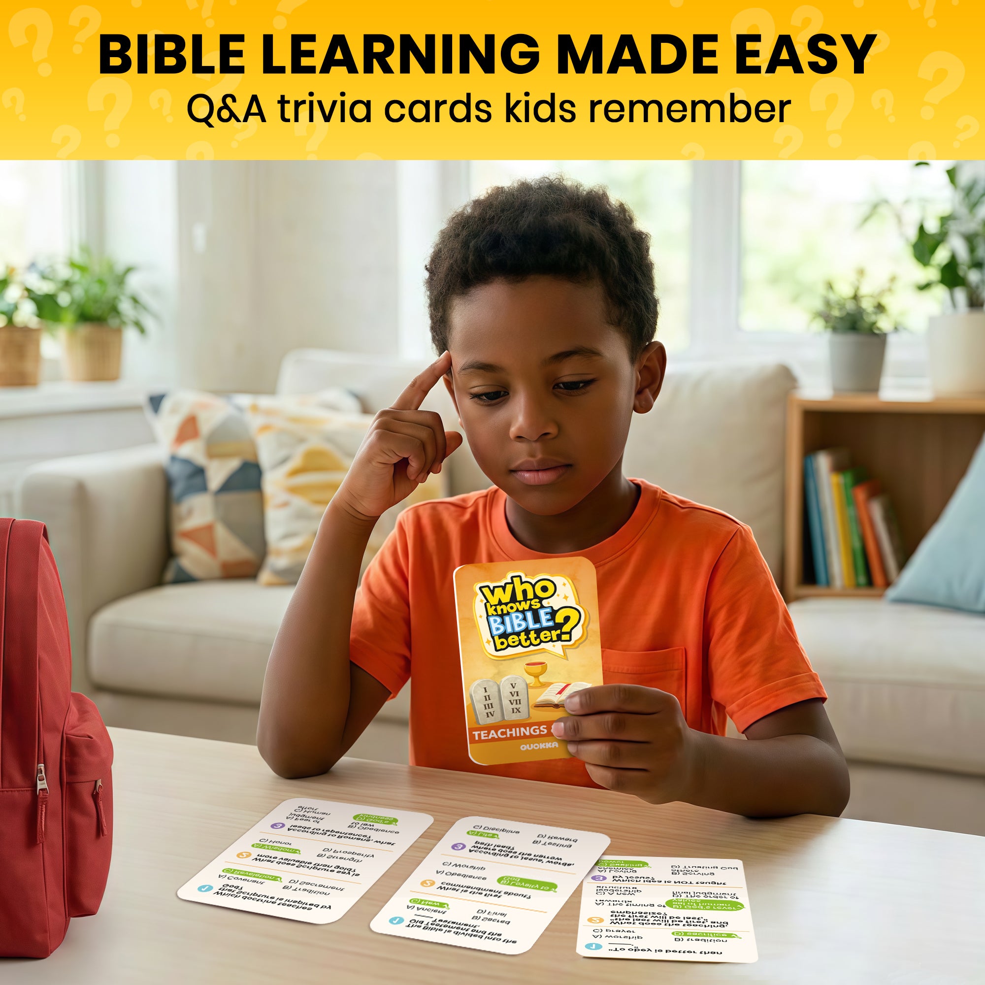 Trivia Card Game - Who Knows Bible Better? Teachings and Facts
