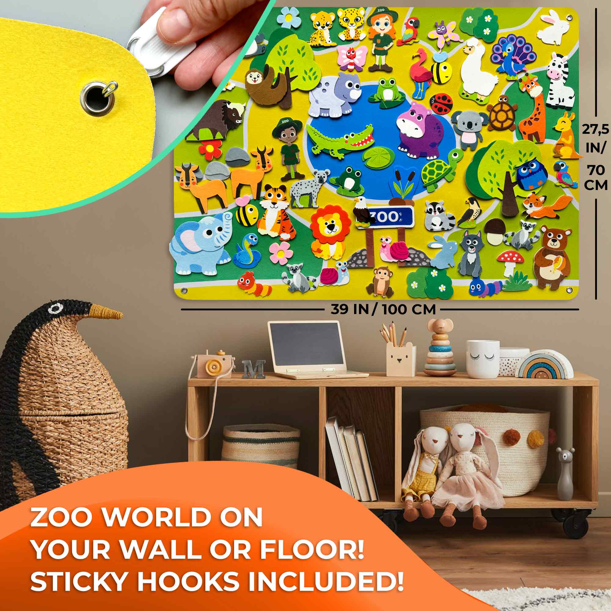 Felt Board Zoo for Kids | Educational Flannel Toy