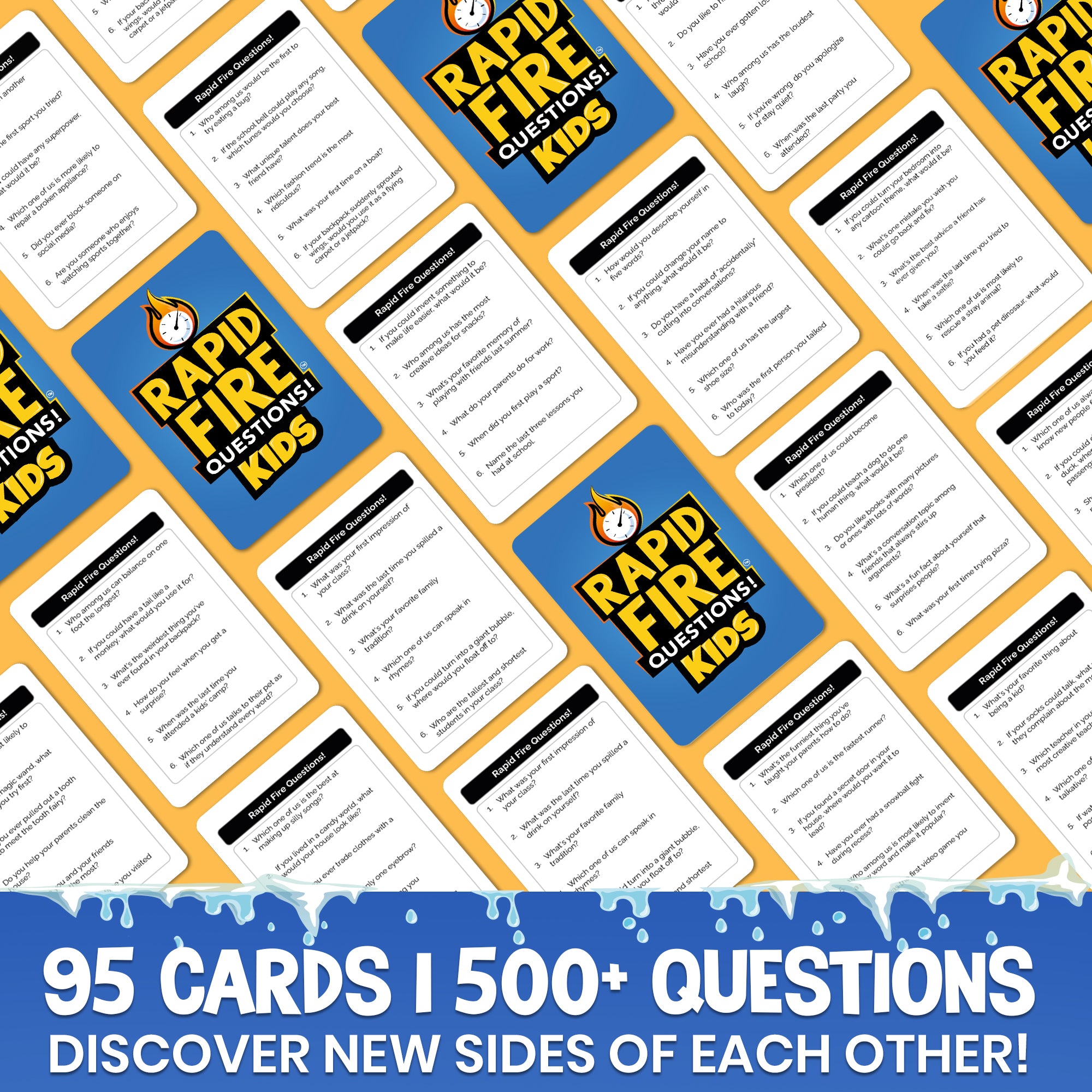 Rapid Fire Conversation Cards Game for Kids I 95 Cards