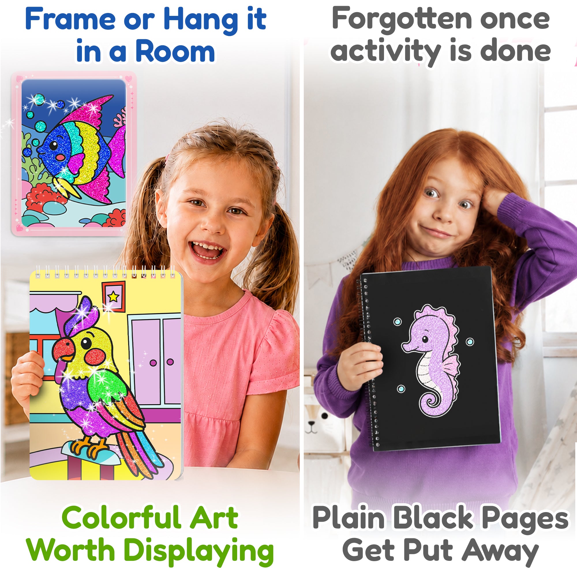 Foil Art Crafts Activity Book with Coloring Pages for Kids Animals