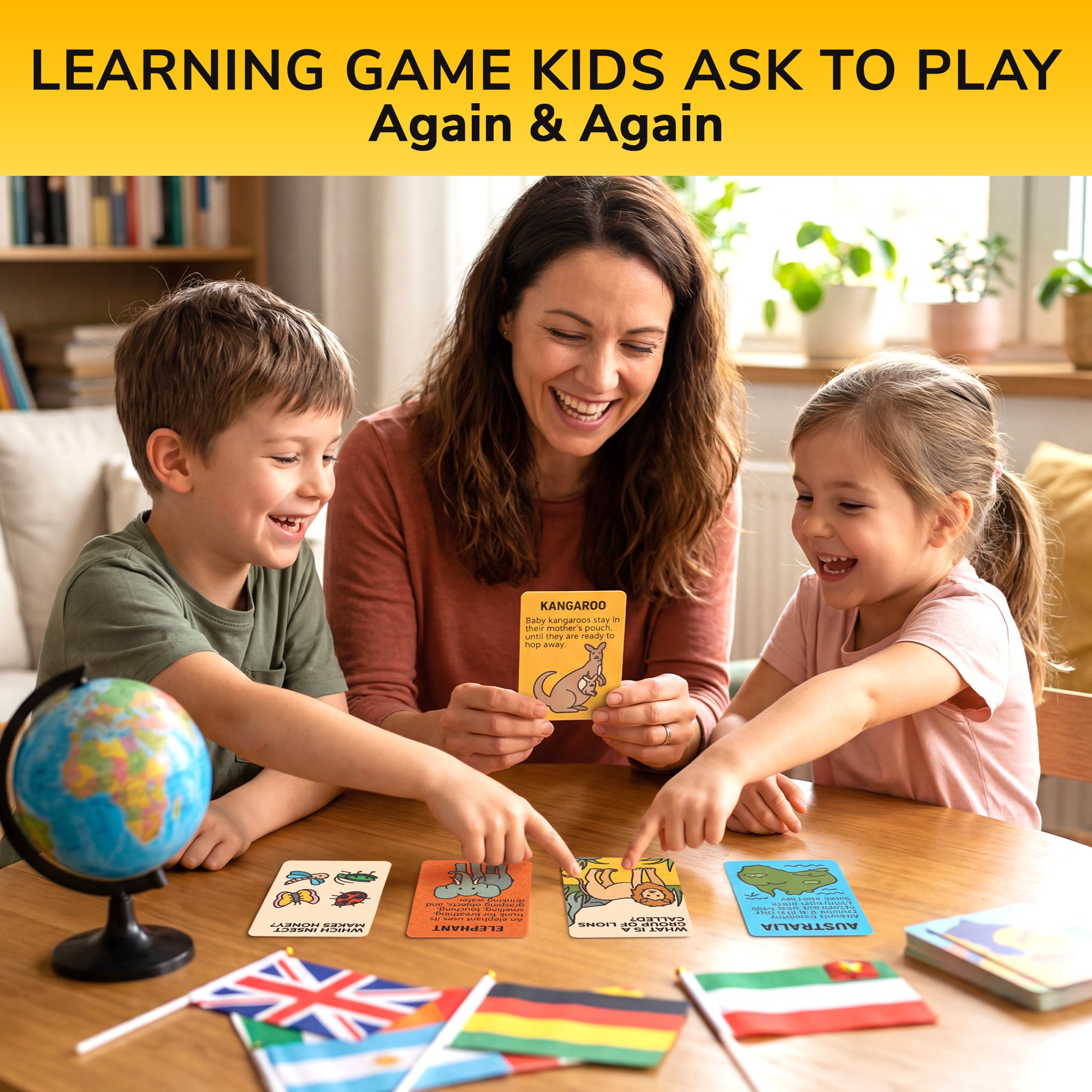 Trivia Card Game for Kids - Geography, Culture & Fun Facts