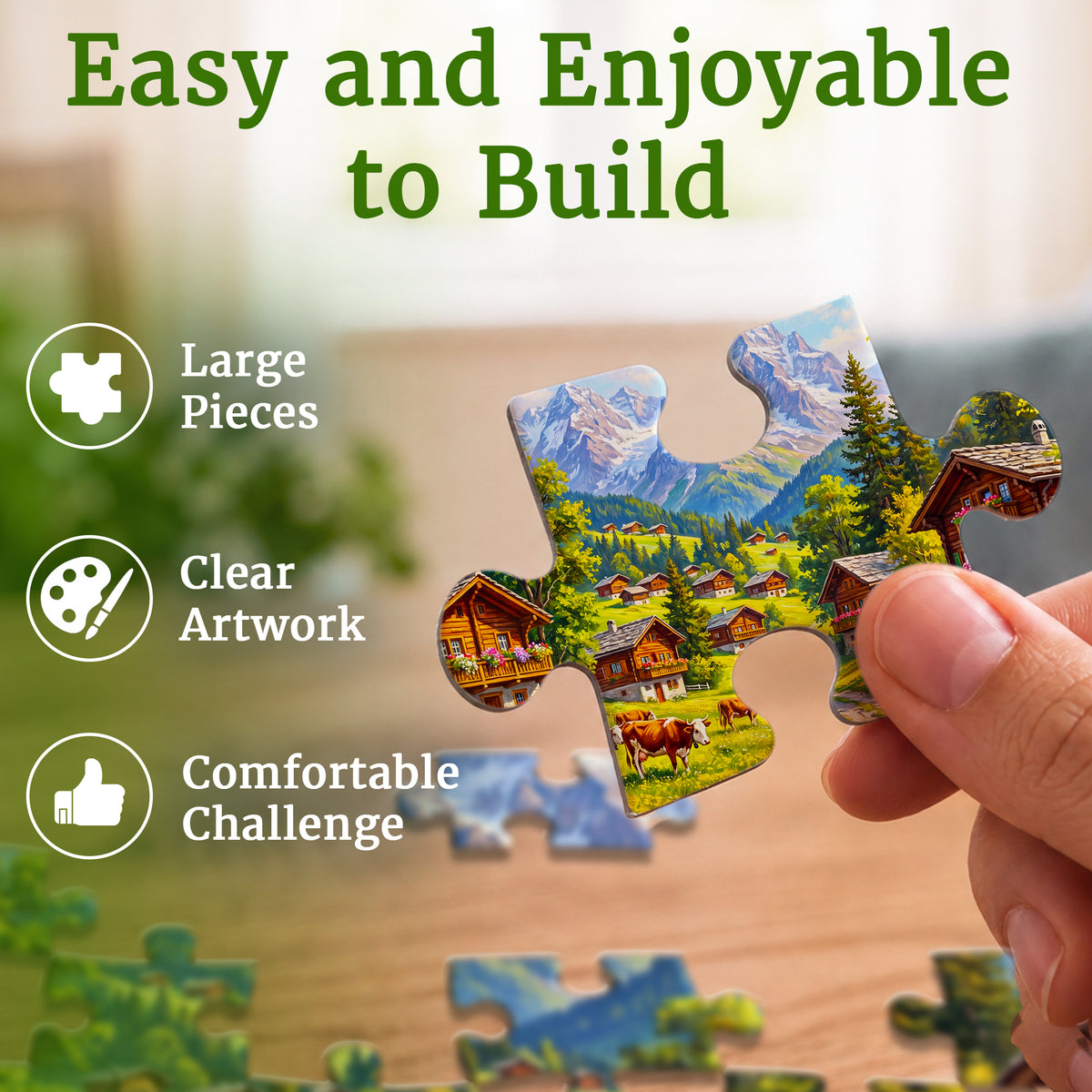 100 Pcs Search & Find Dementia Puzzles for Elderly - European Towns
