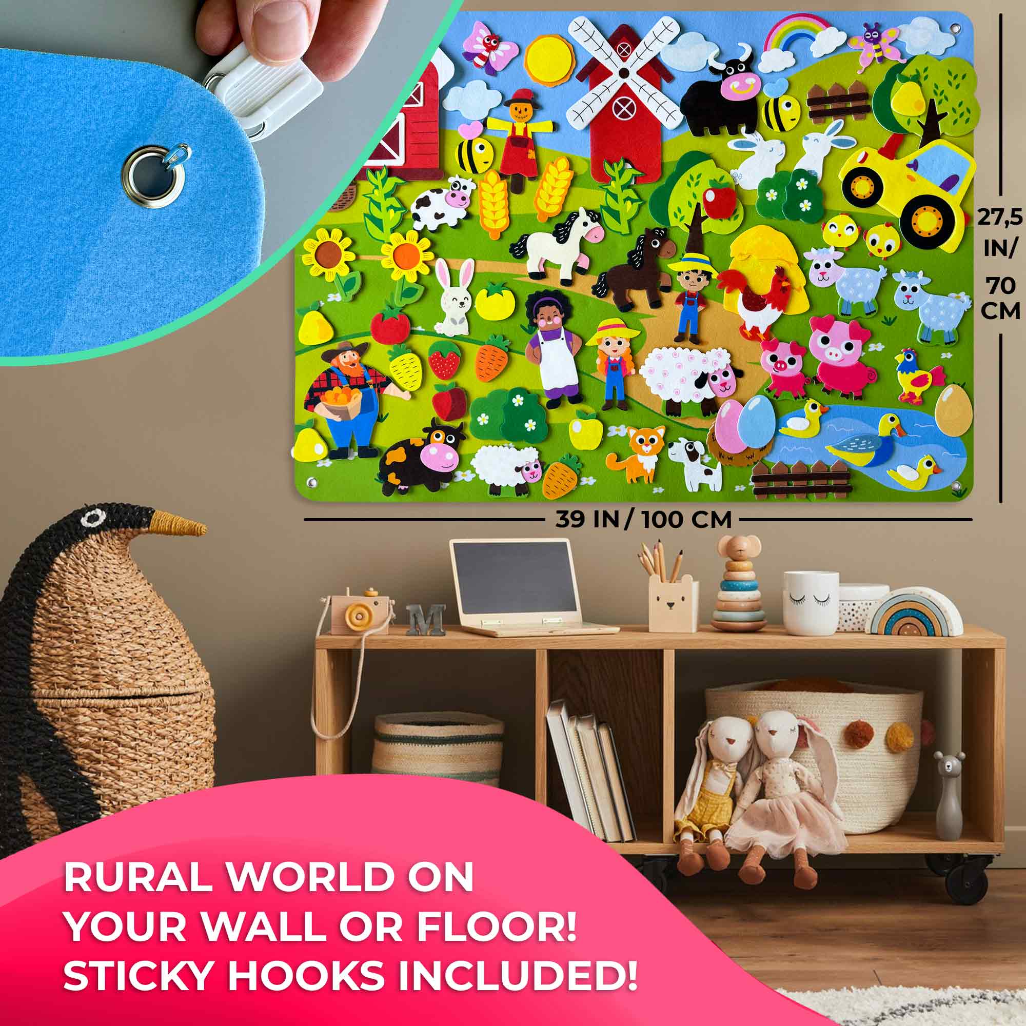 Felt Board Farm for Kids | Educational Flannel Toy