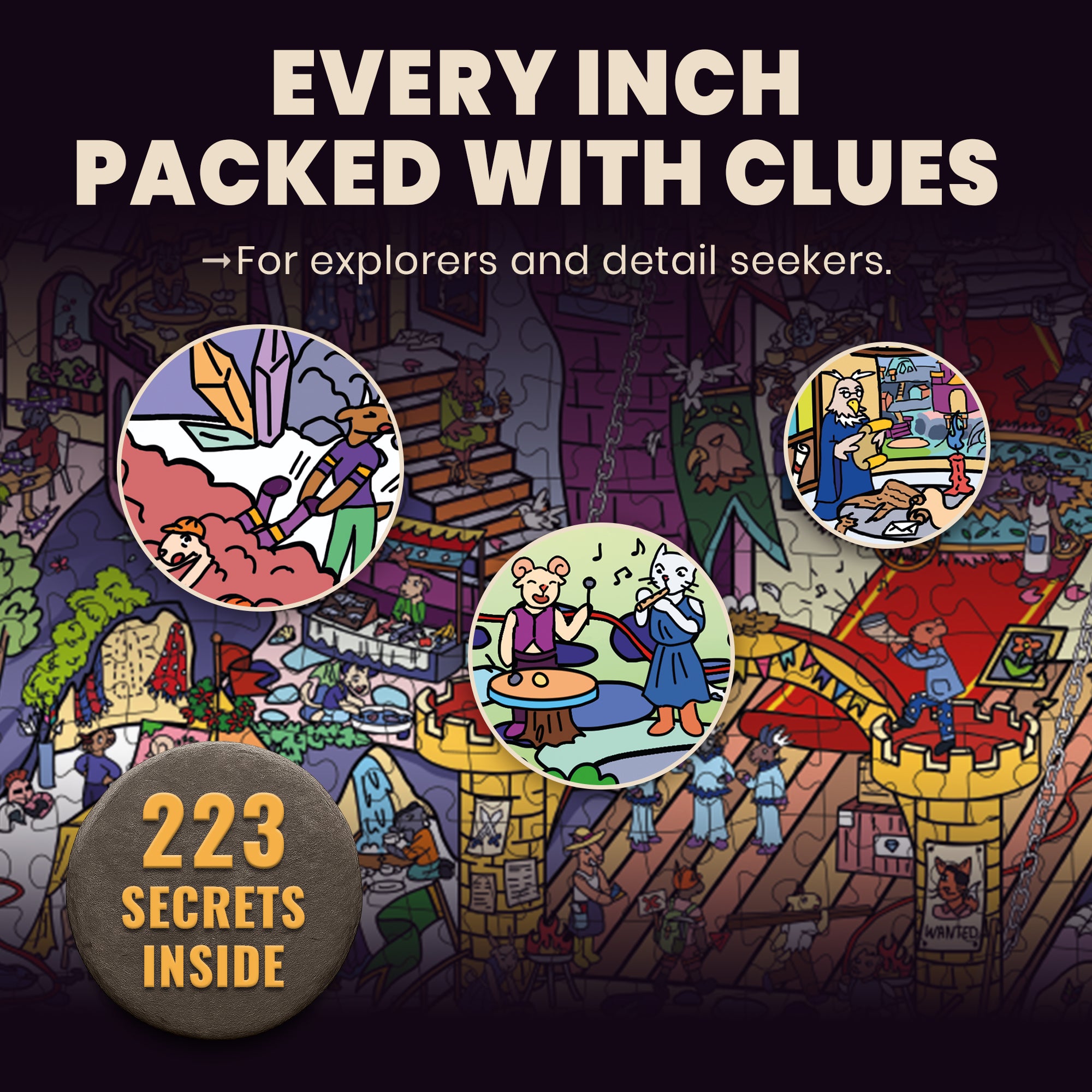 1000 Pcs Puzzle for Adults with Hidden Tasks | Rocktail Kingdom