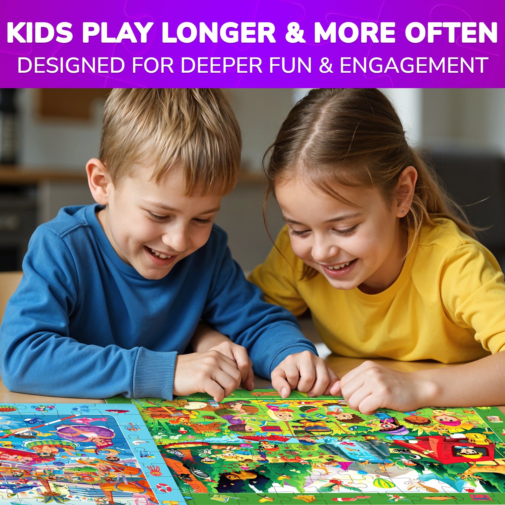 100 Piece Search & Find Puzzles for Kids with Kids Center